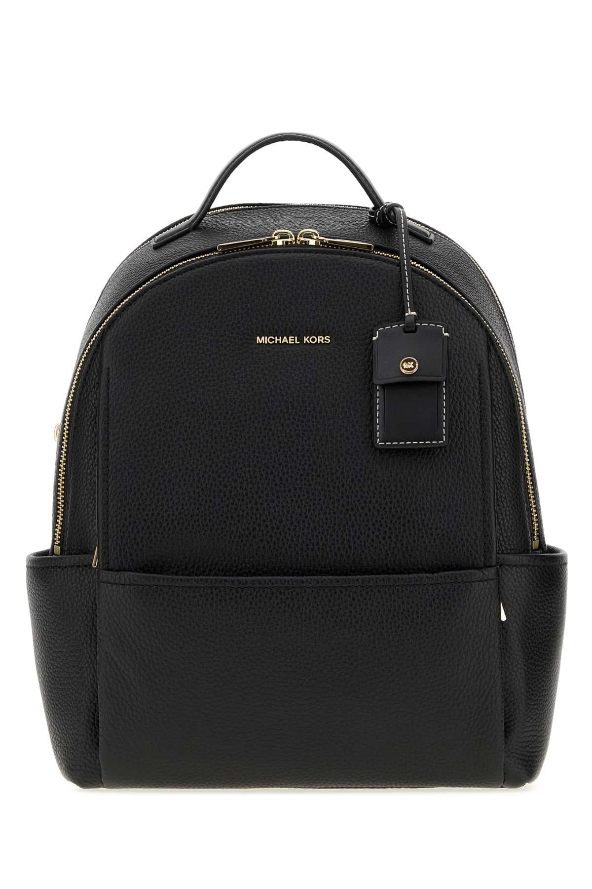 Black leather medium Sable backpack