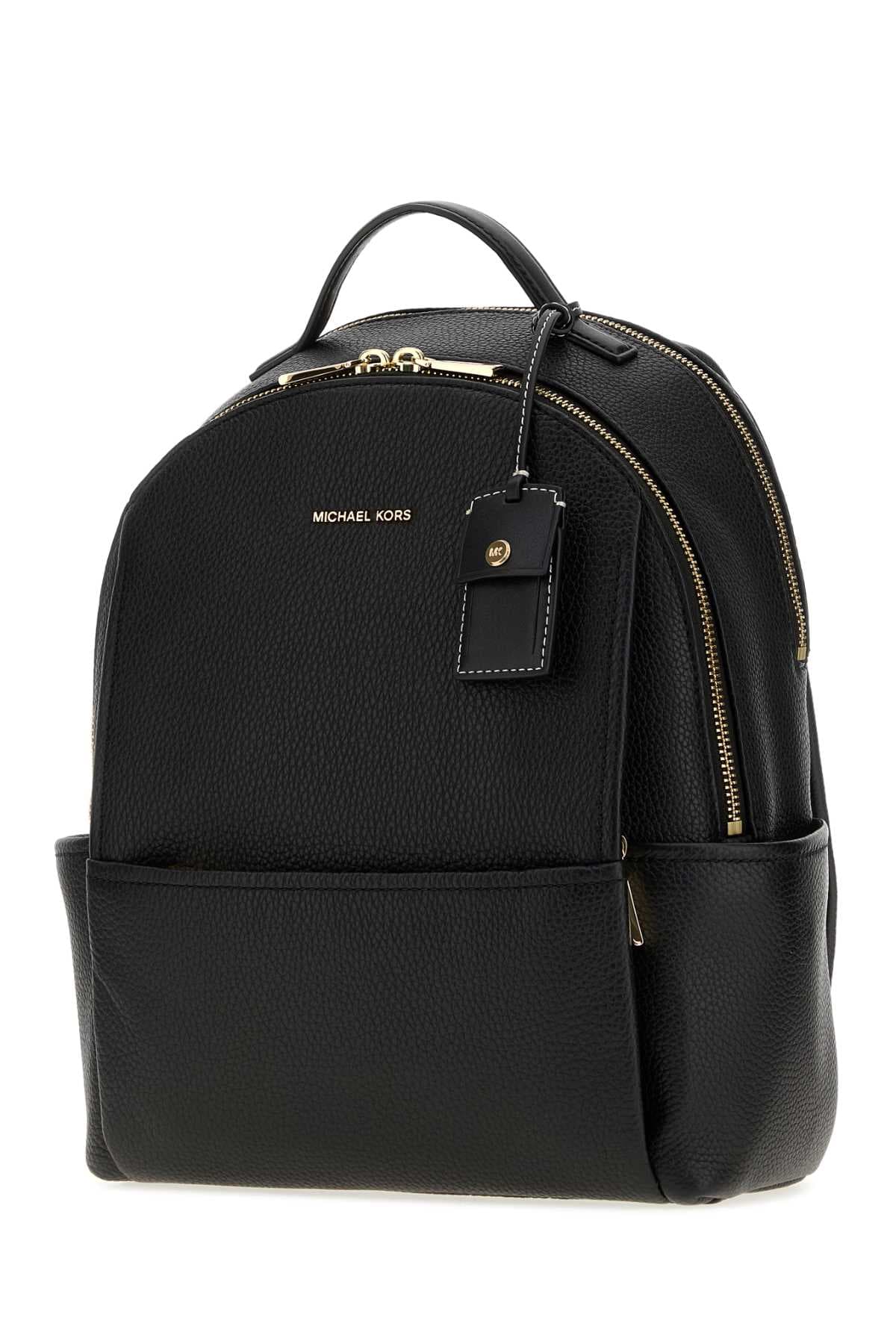 Black leather medium Sable backpack - мініатюра 2
