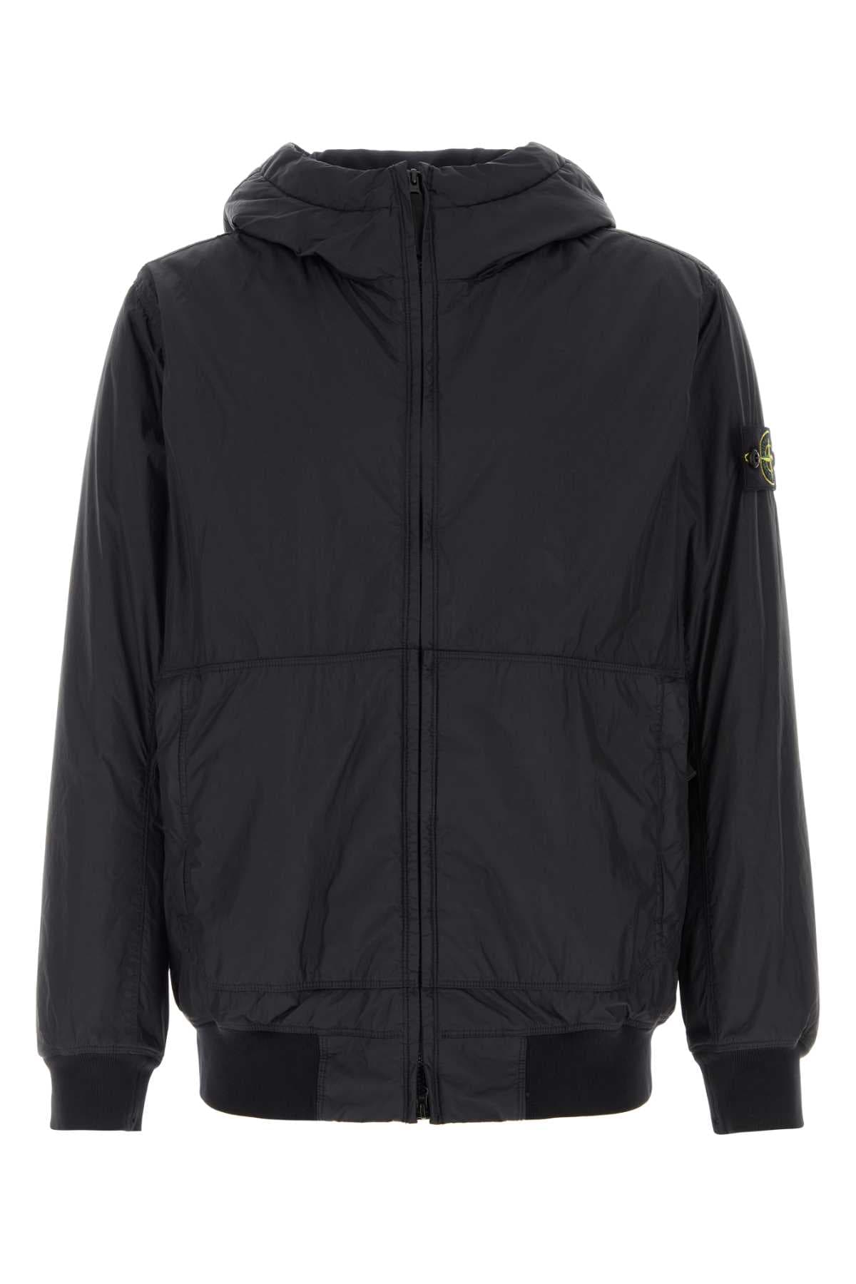 Midnight blue nylon jacket