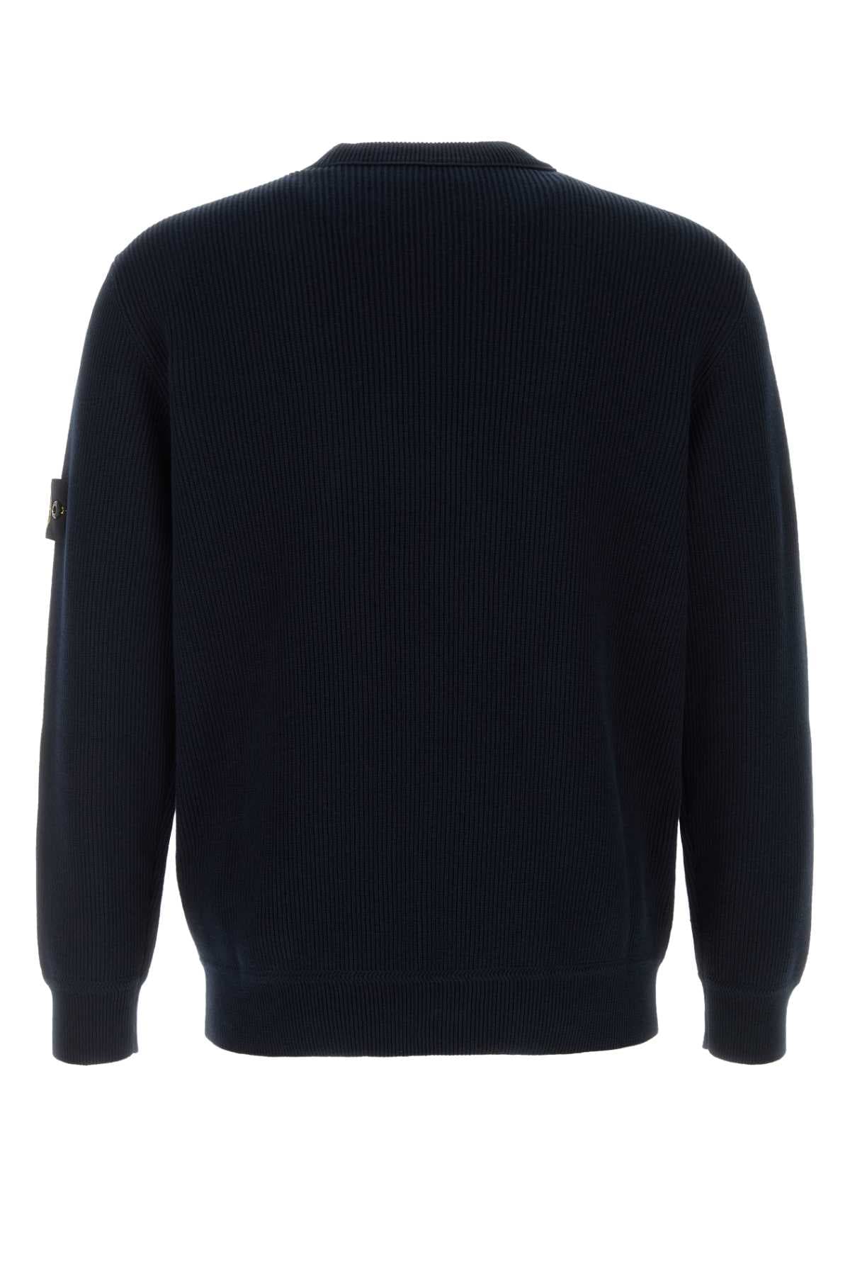 Midnight blue cotton sweater - мініатюра 2