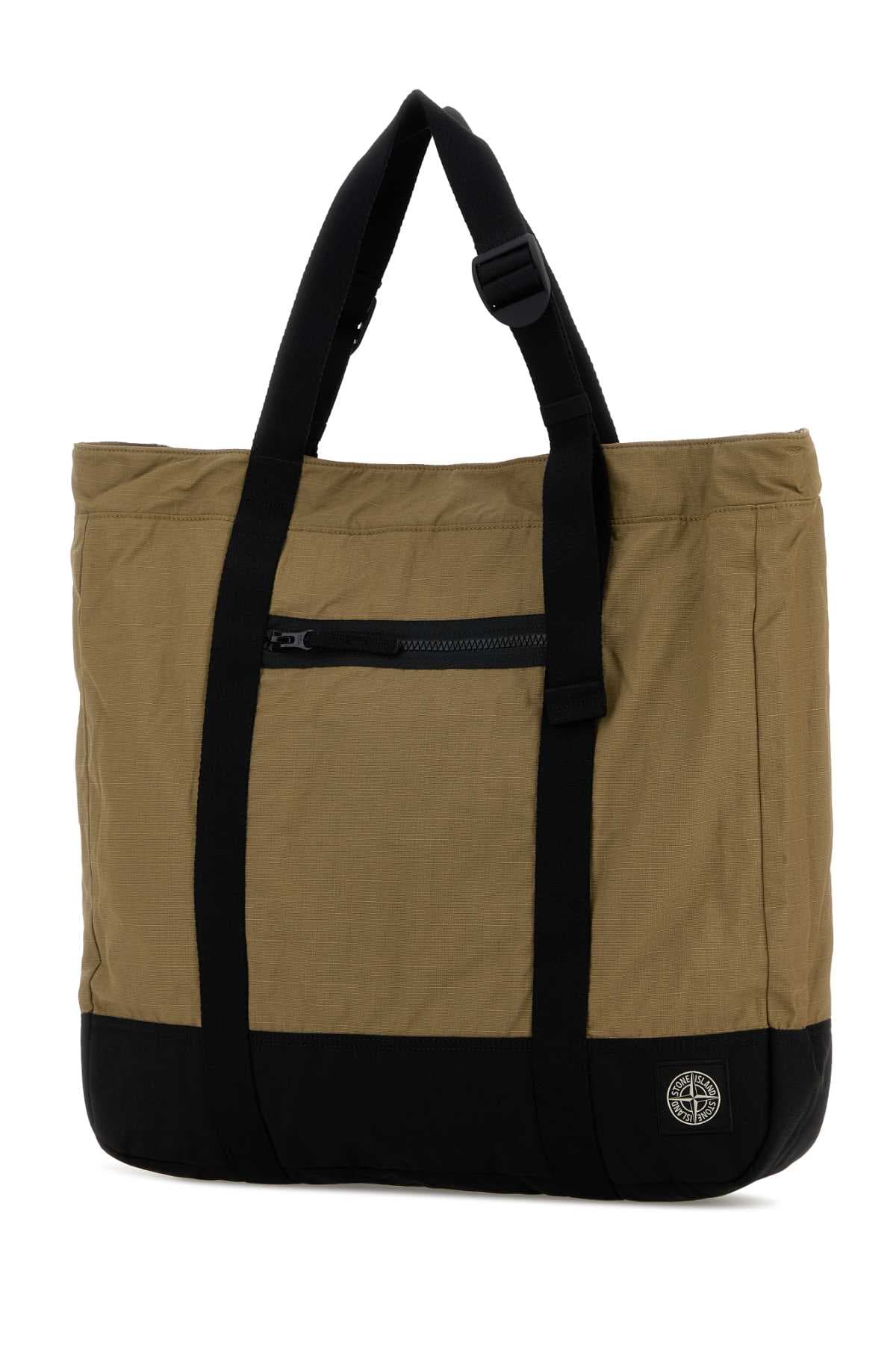 Khaki canvas shopping bag - мініатюра 2