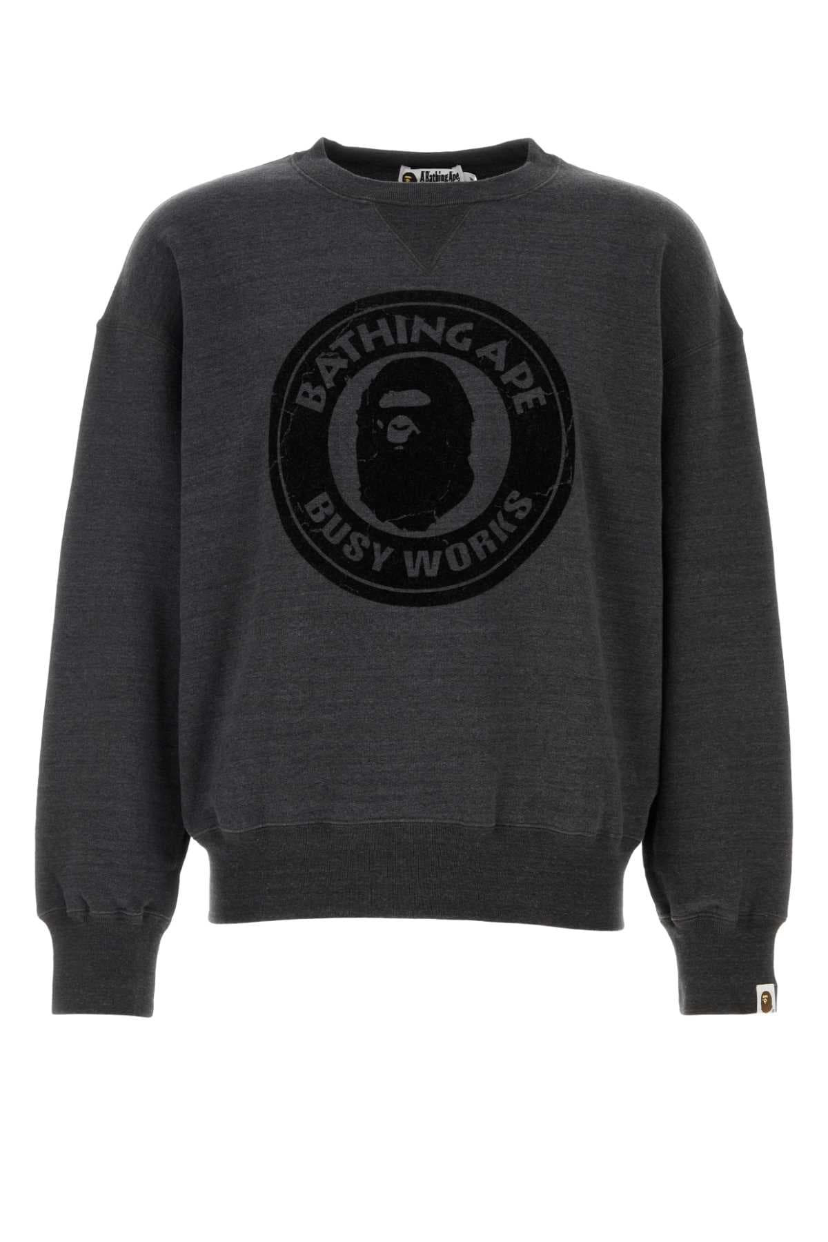 Graphite cotton oversize sweatshirt