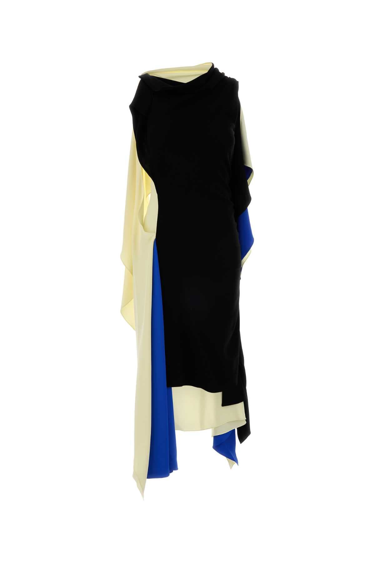 Multicolor stretch viscose dress