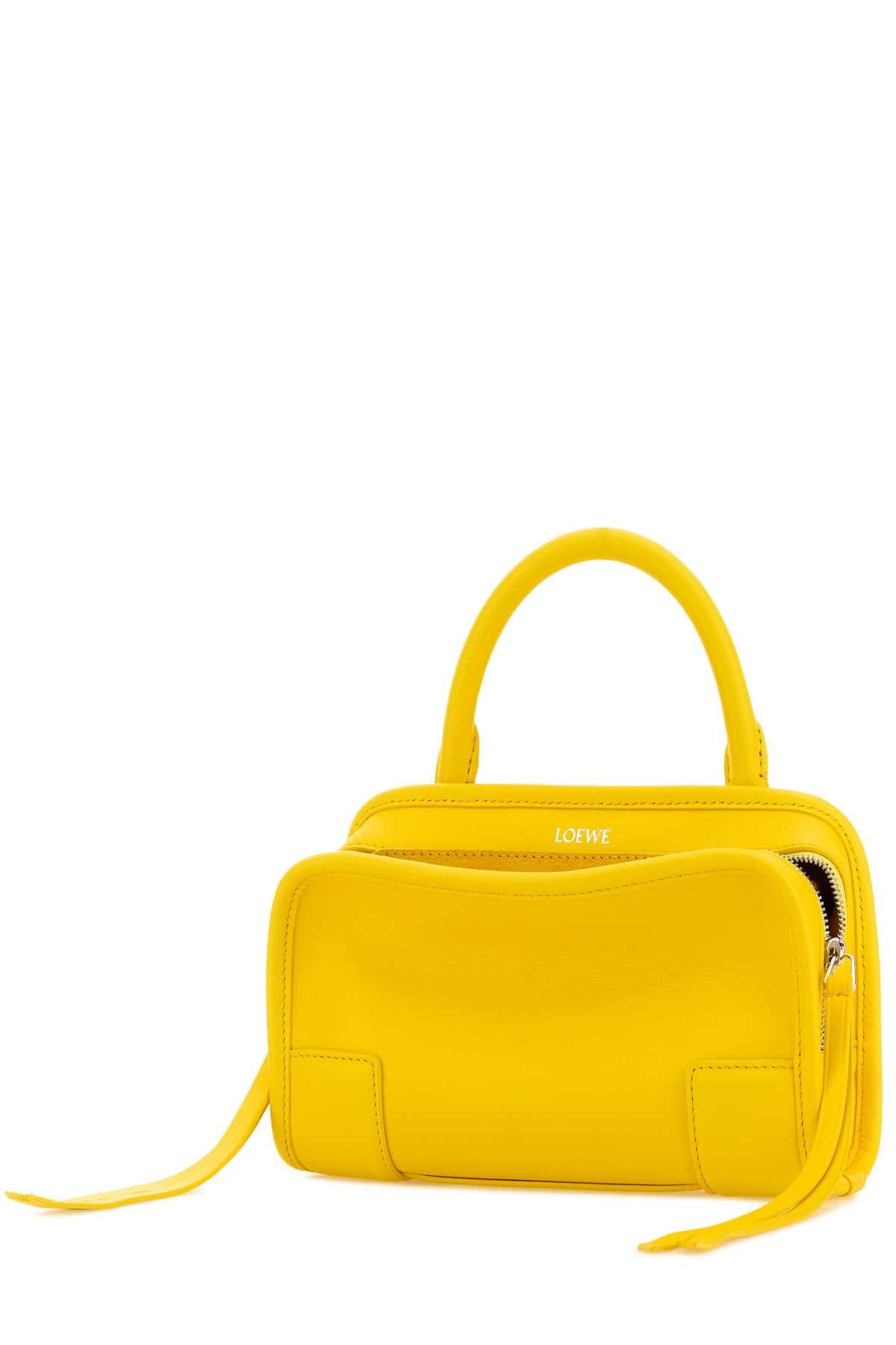 Yellow leather mini Amazona handbag - мініатюра 2