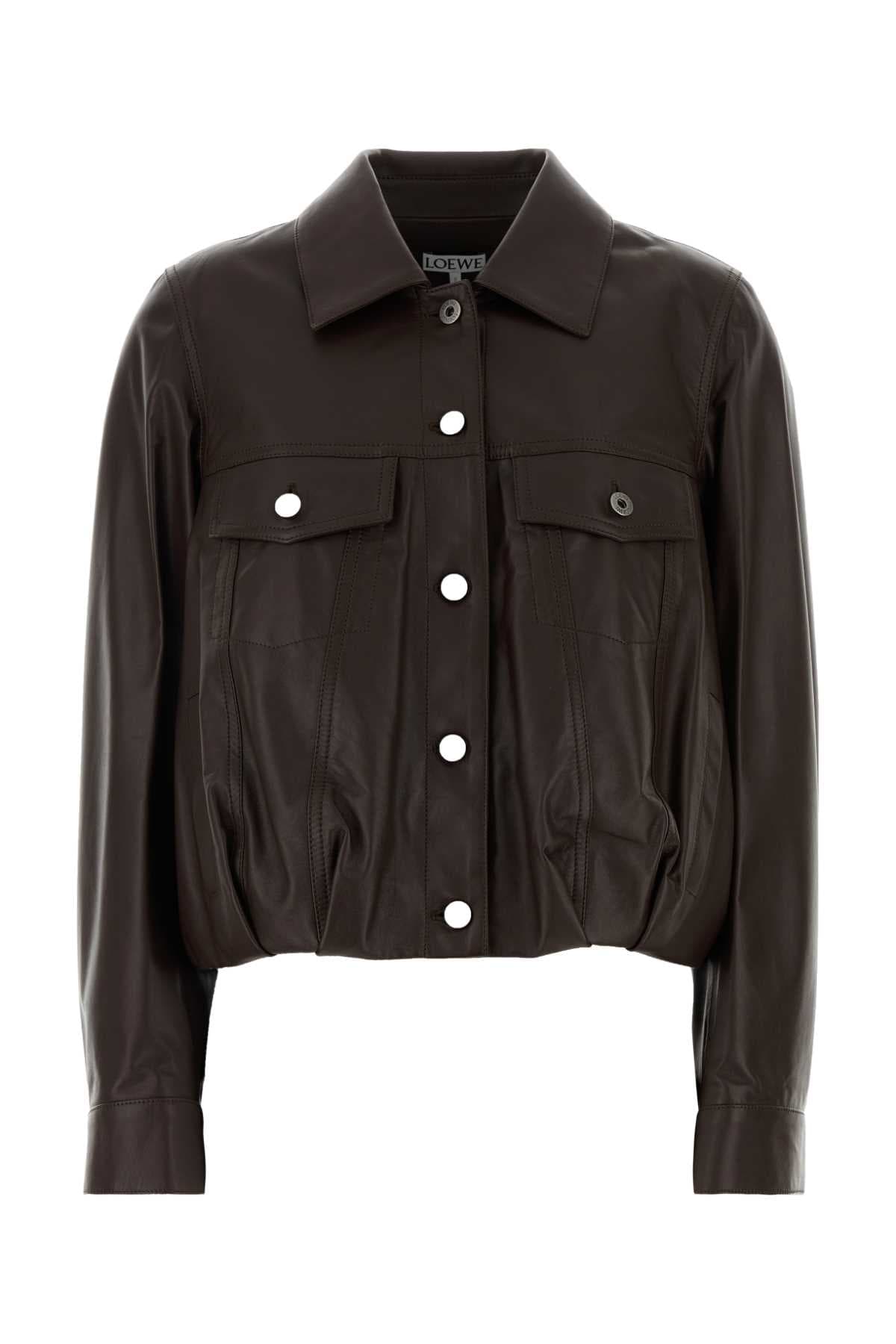 Chocolate leather jacket