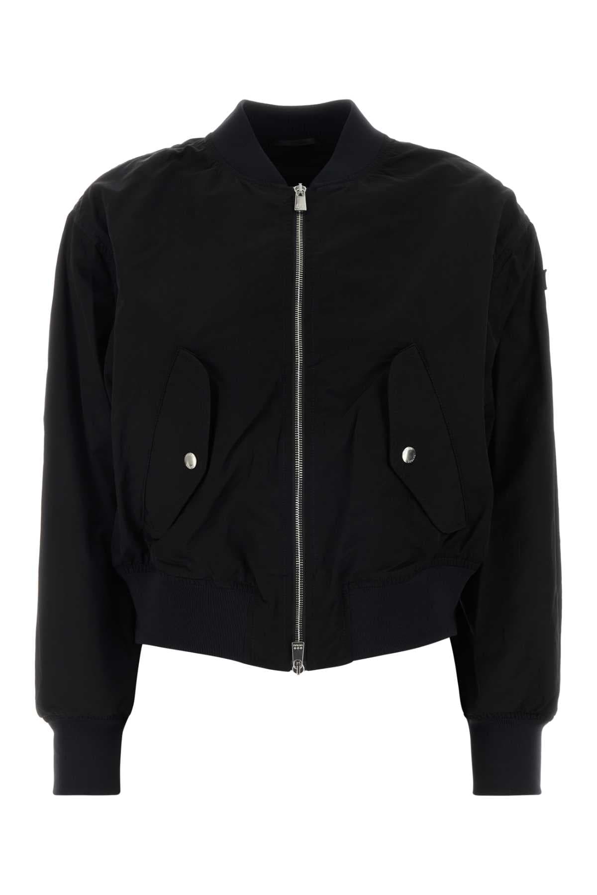 Black nylon Ottamota bomber jacket