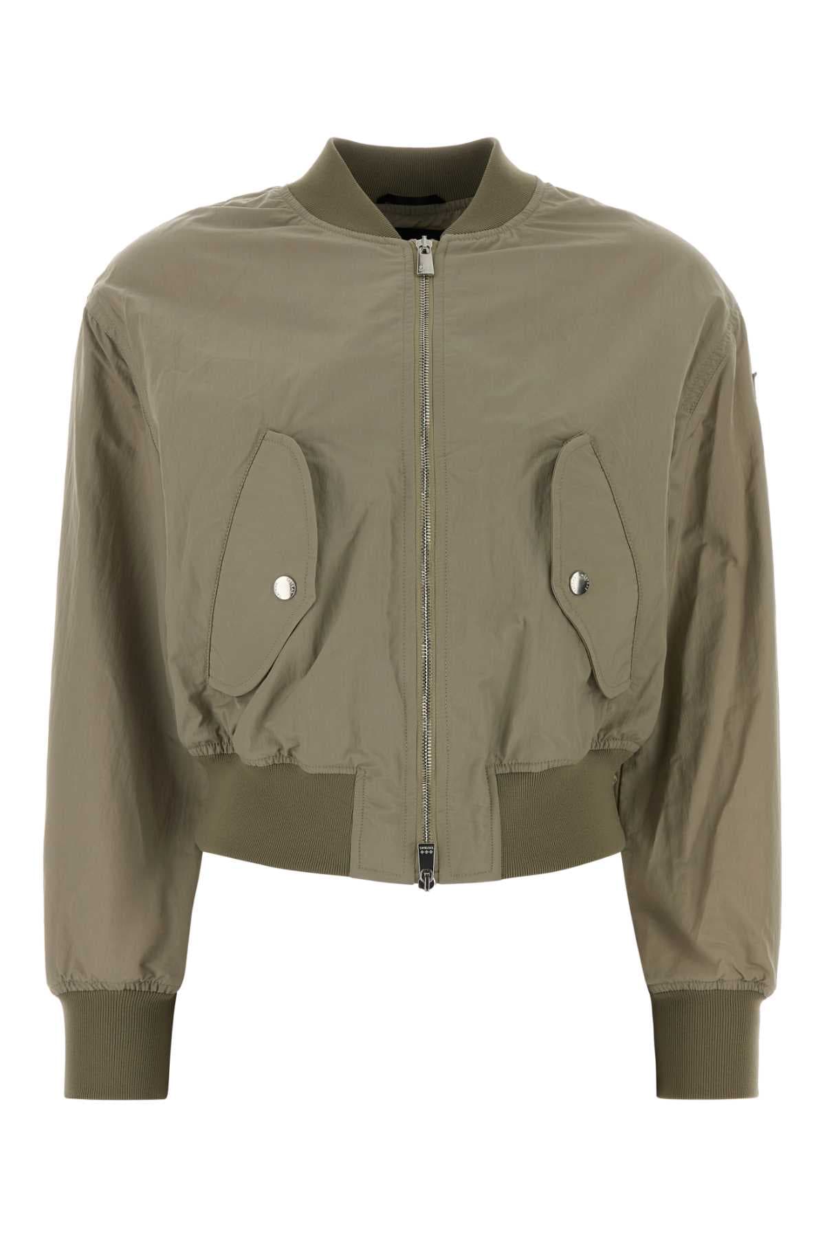 Sage green nylon Ottamota bomber jacket