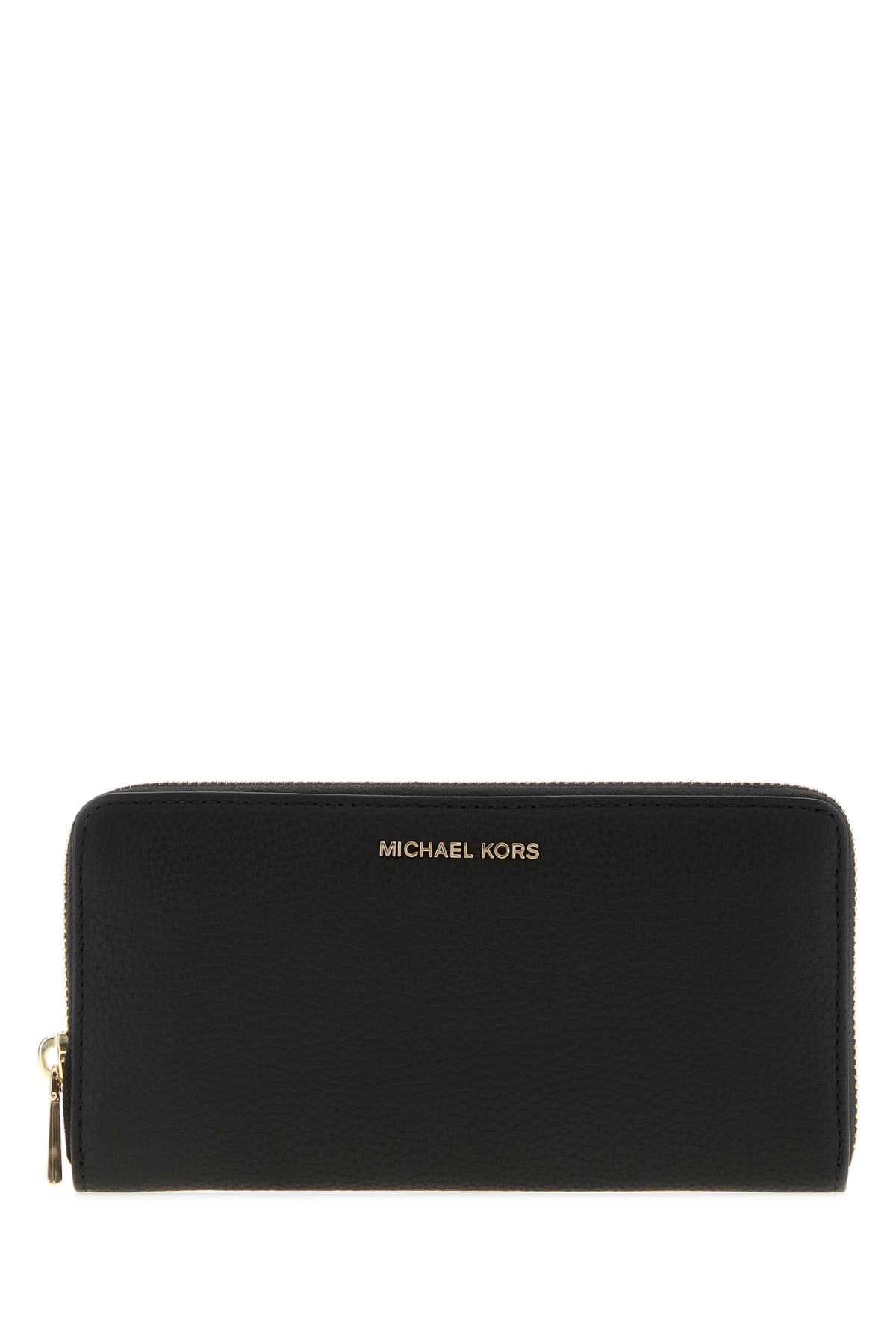 Black leather Jet Set wallet