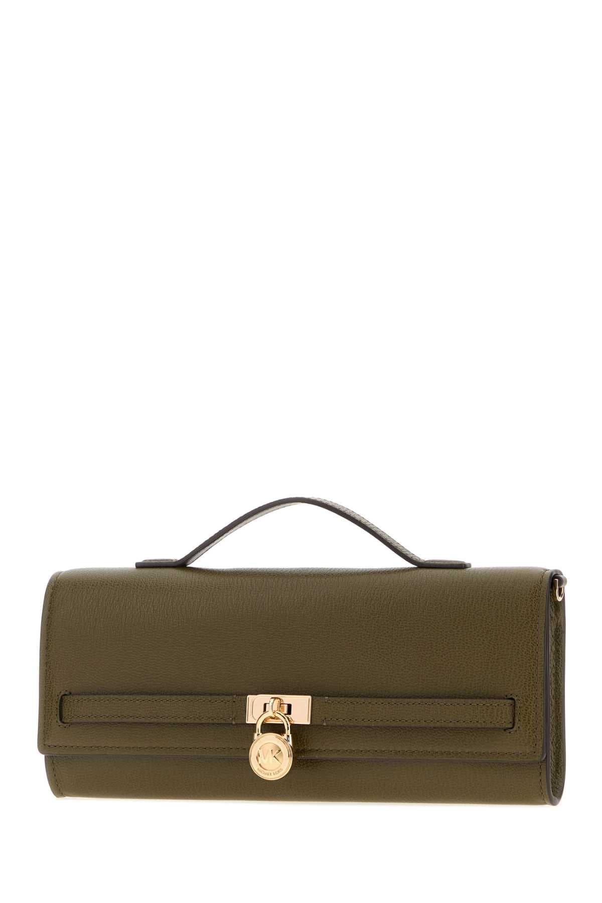 Olive green leather medium Hamilton Moderne handbag - мініатюра 2