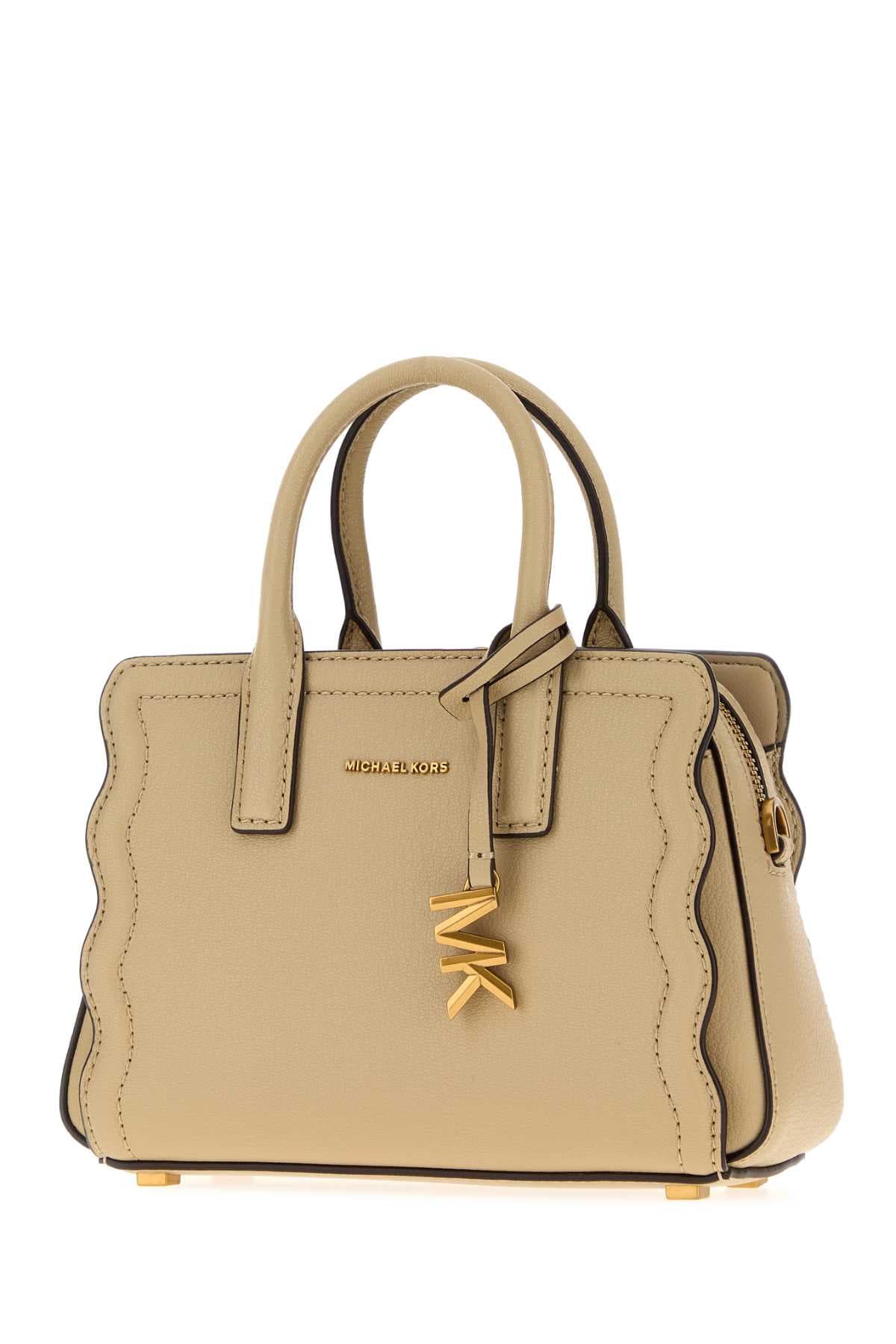 Beige leather Leila handbag - мініатюра 2