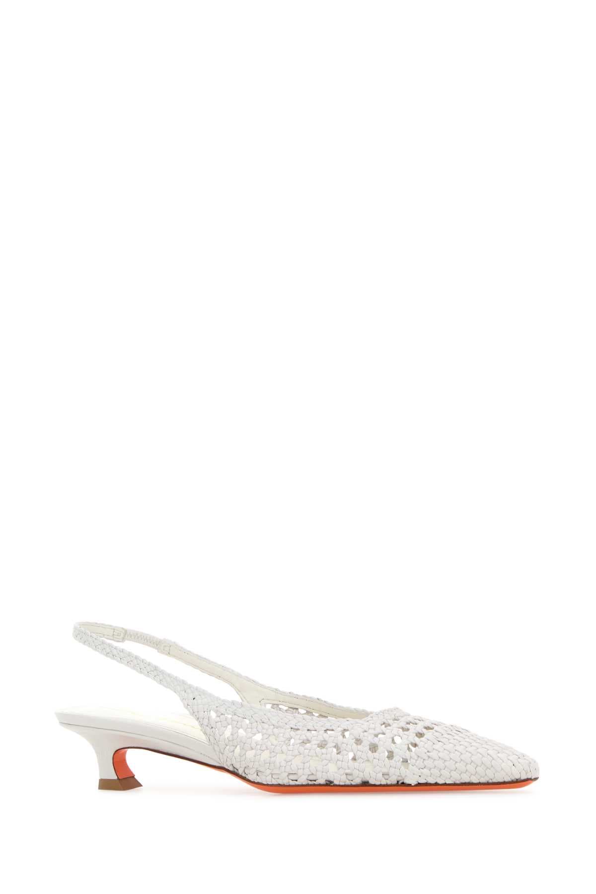 White leather pumps - мініатюра 2
