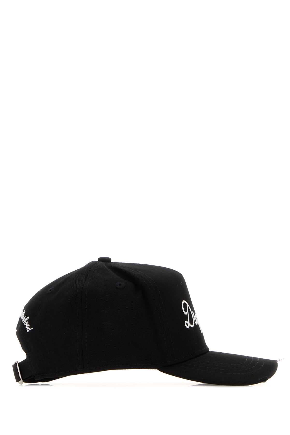 Black cotton baseball cap - мініатюра 2