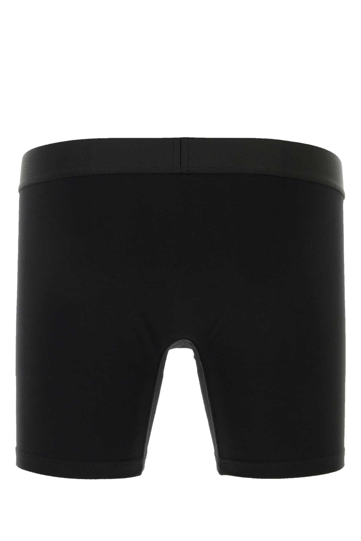 Black stretch cotton boxer - мініатюра 2