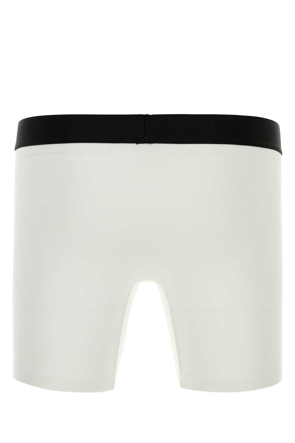 White stretch cotton boxer - мініатюра 2