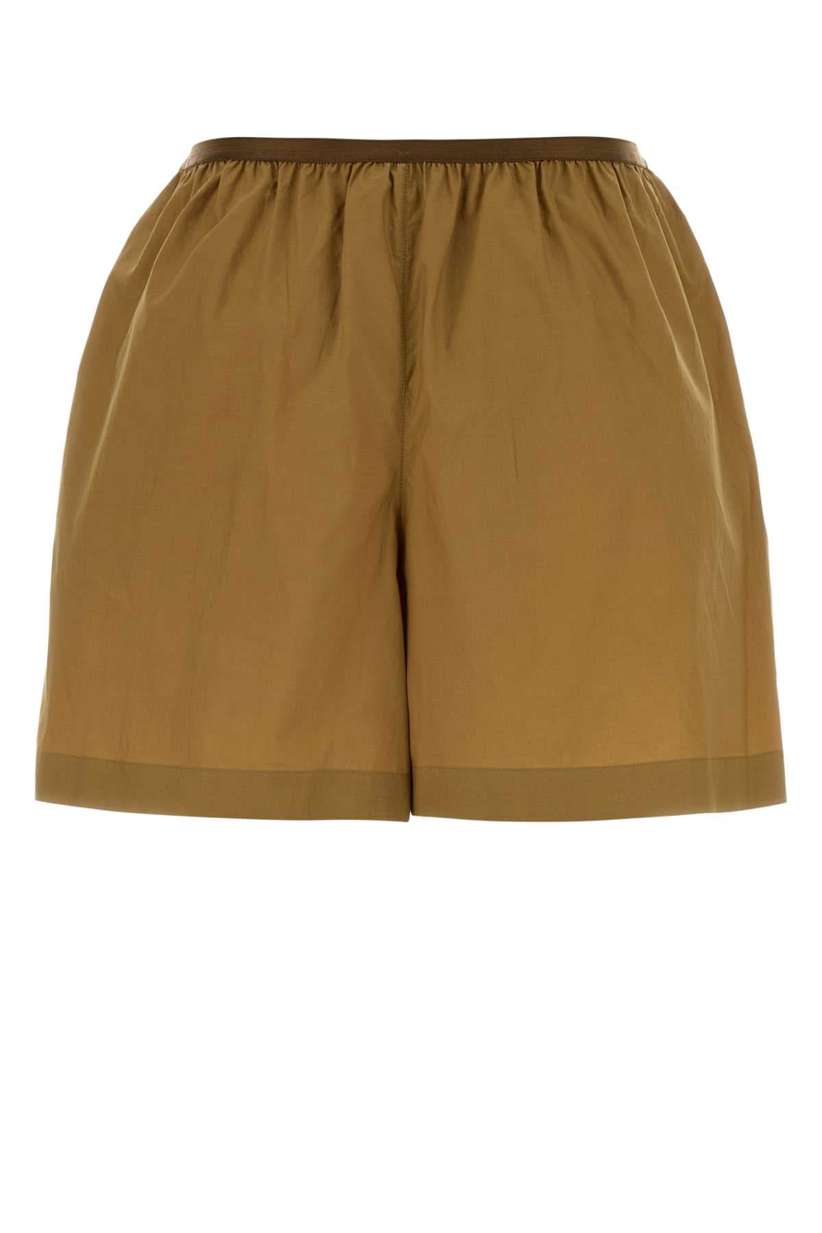 Camel poplin shorts - мініатюра 2