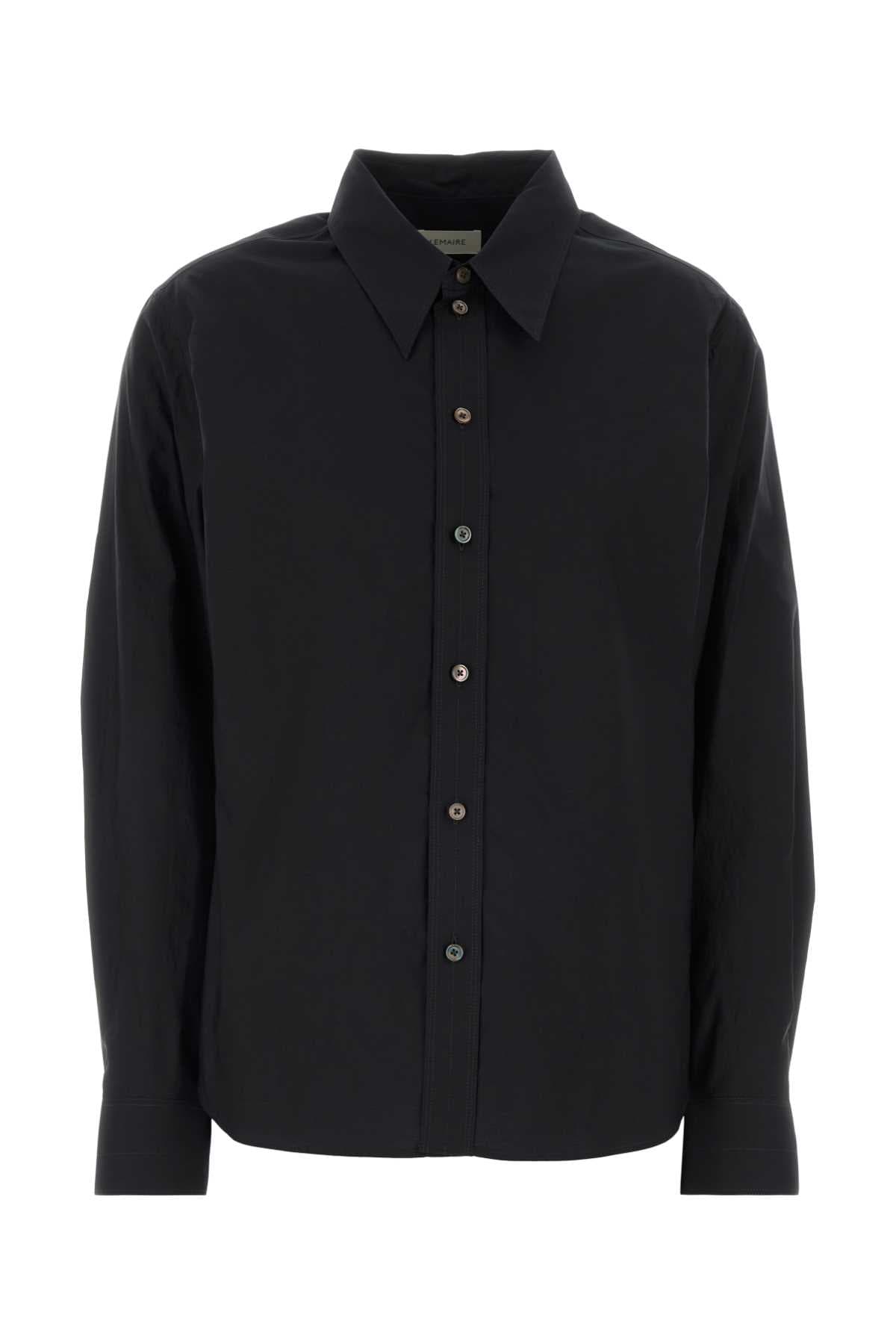 Black poplin shirt