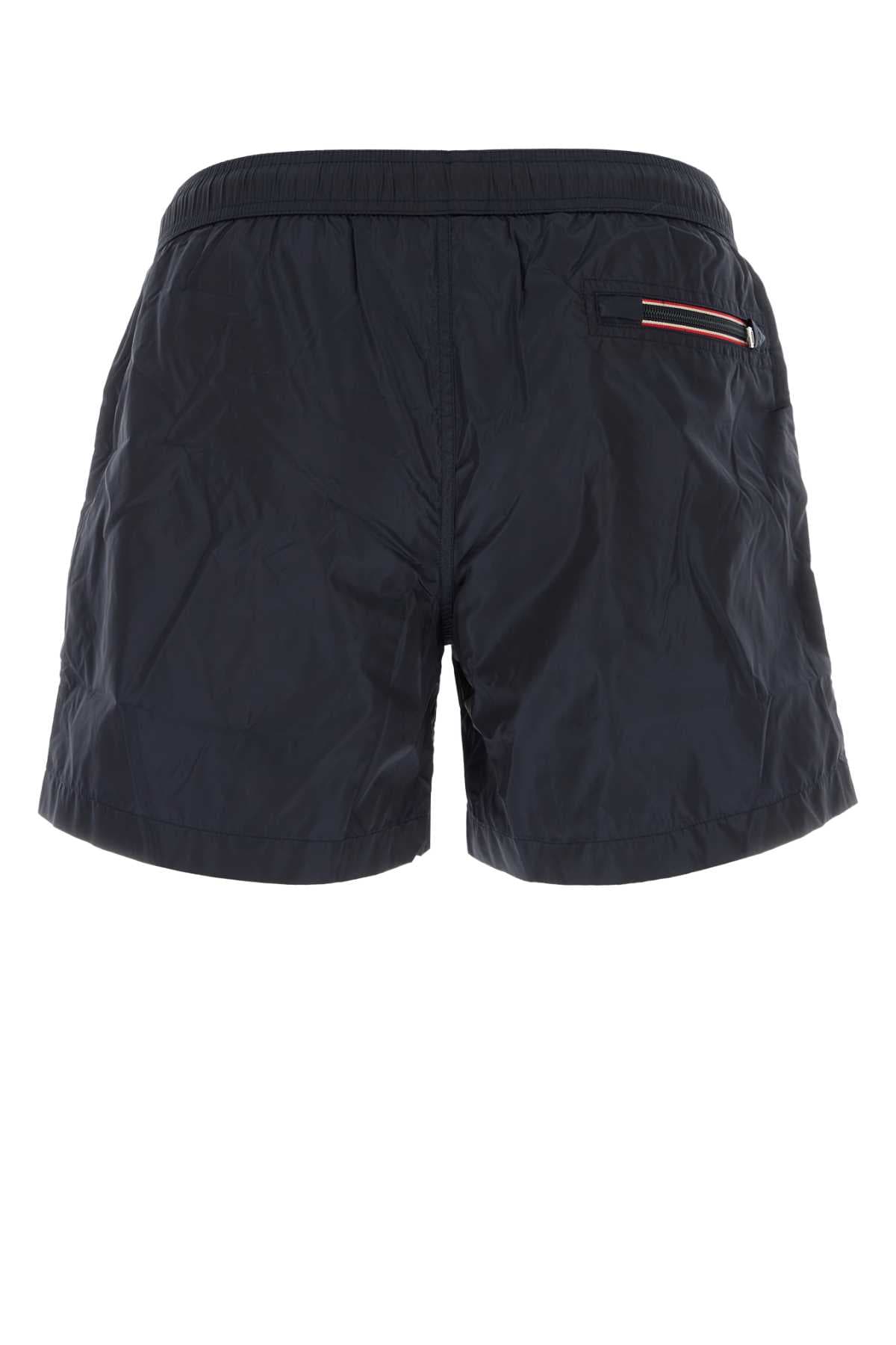 Navy blue nylon swimming shorts - мініатюра 2