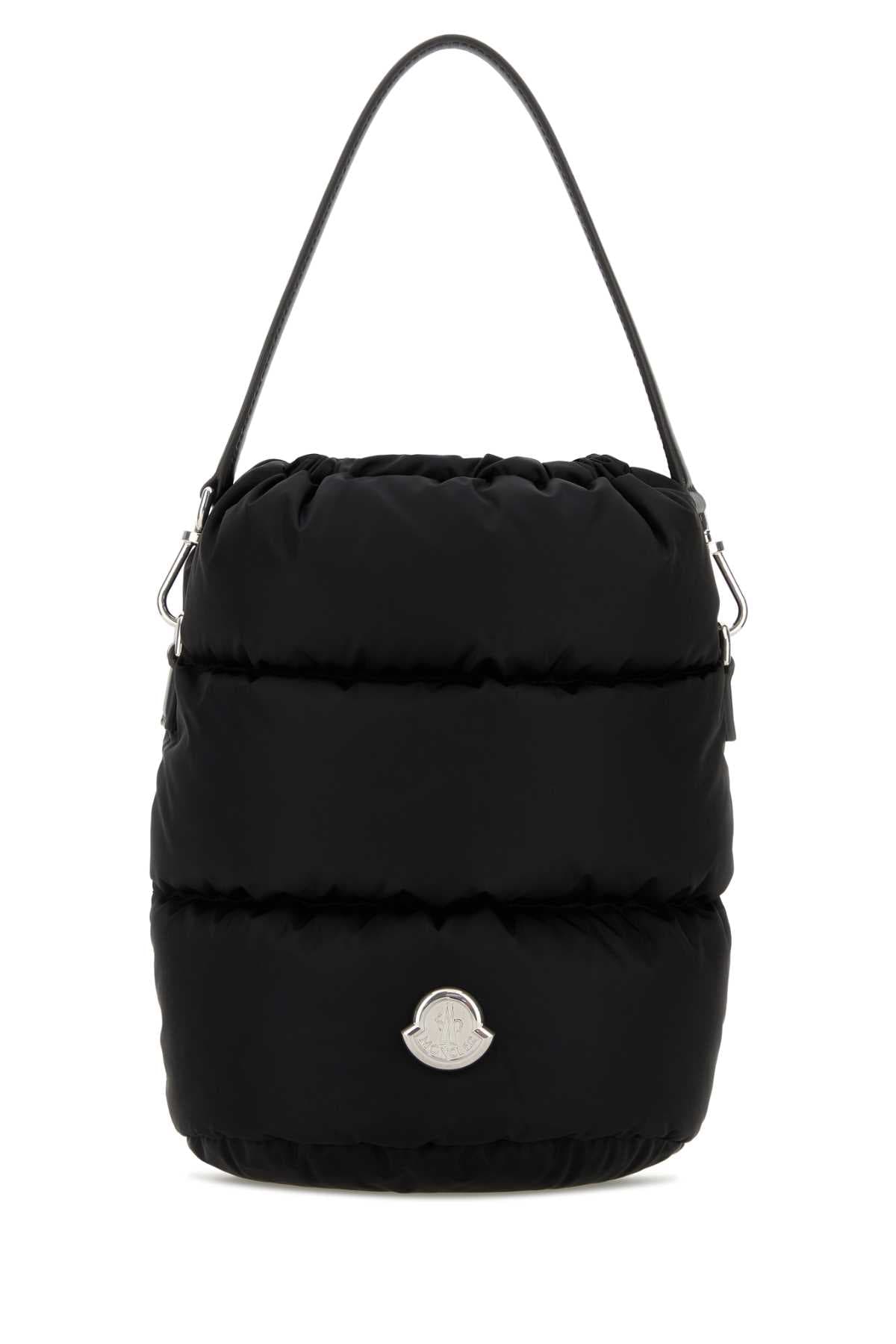 Black canvas Caradoc bucket bag