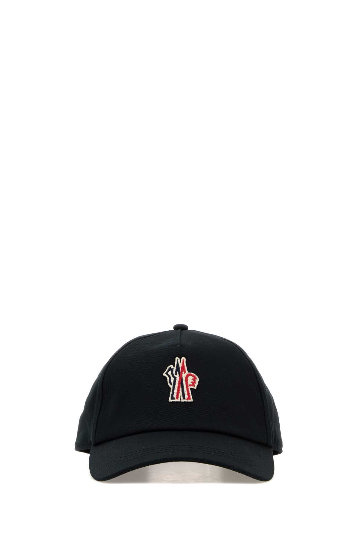 Black cotton baseball cap