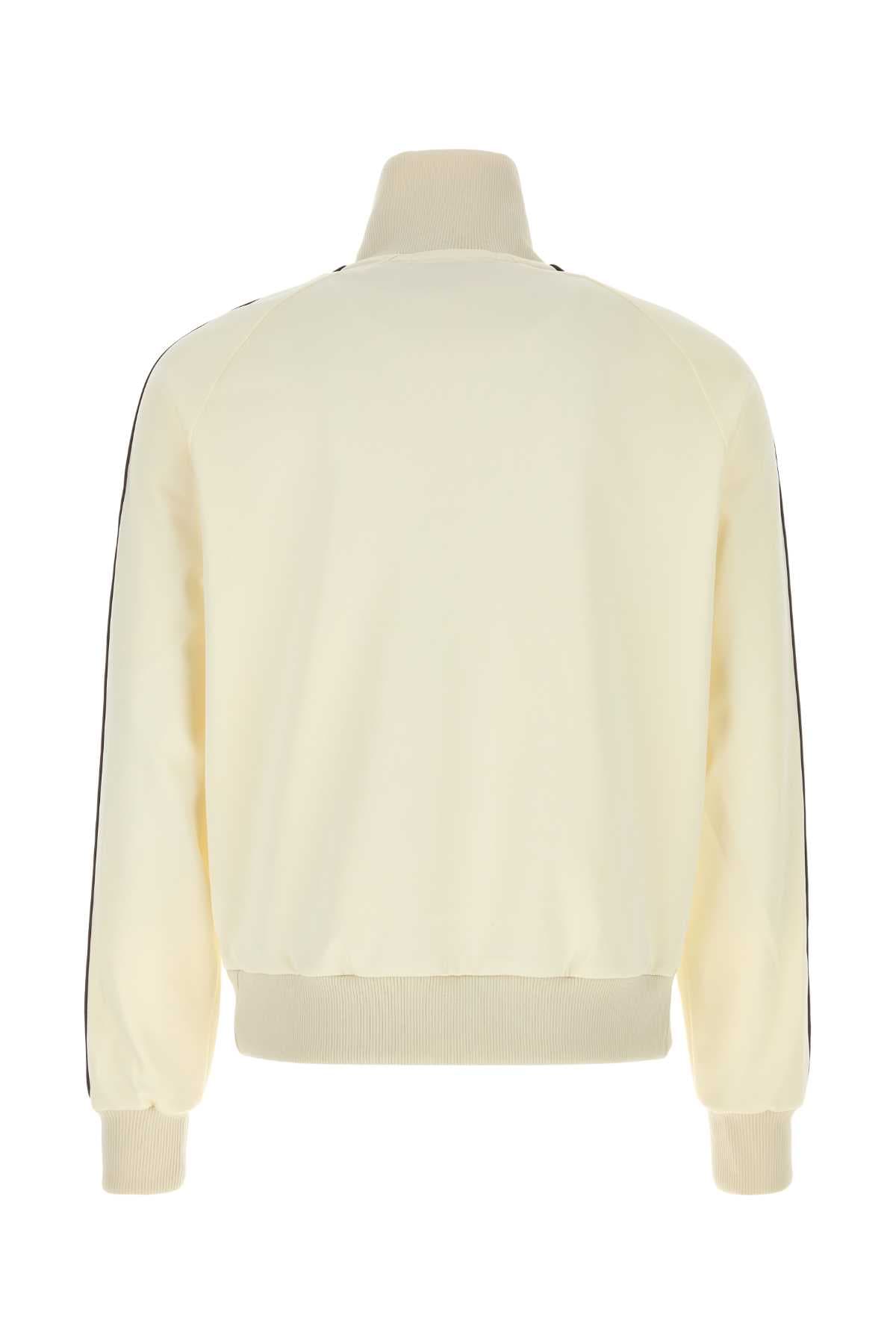 Cream polyester blend sweatshirt - мініатюра 2