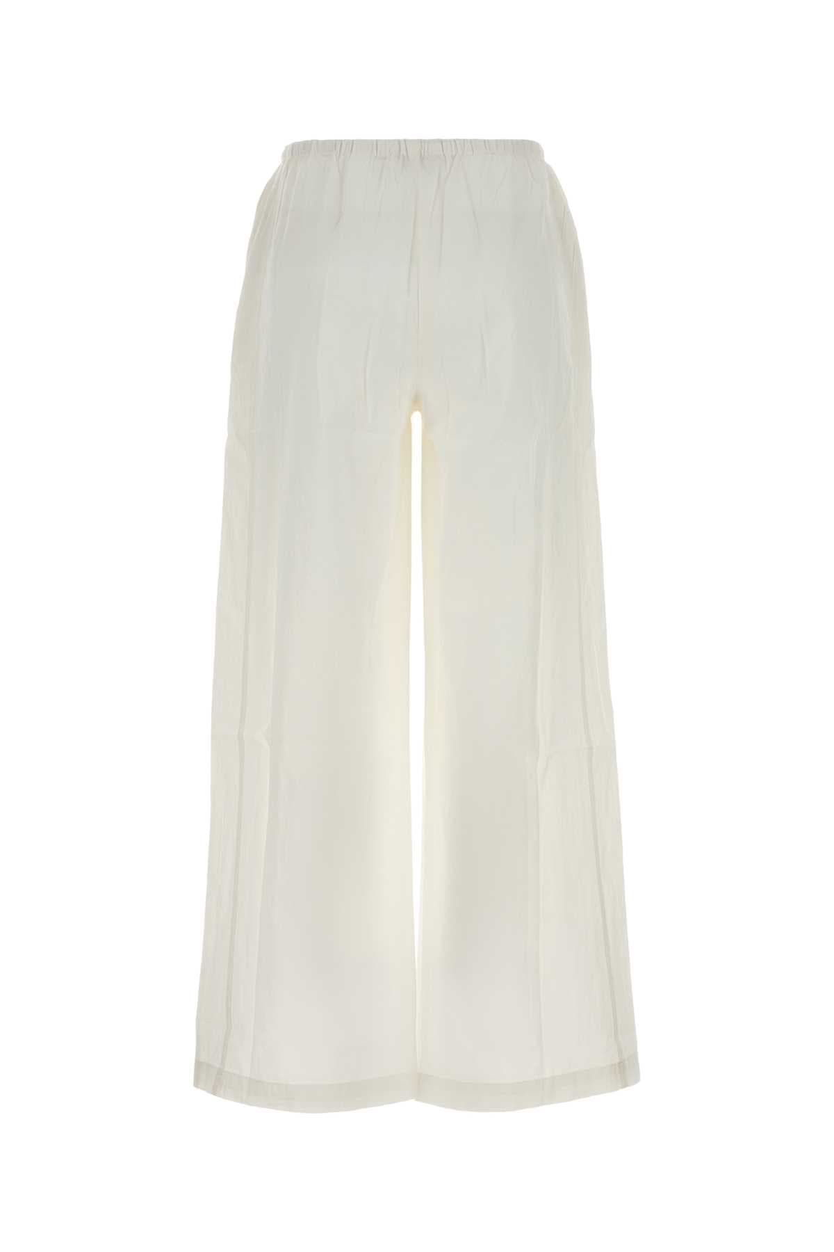 White cotton Devi wide-leg pant - мініатюра 2