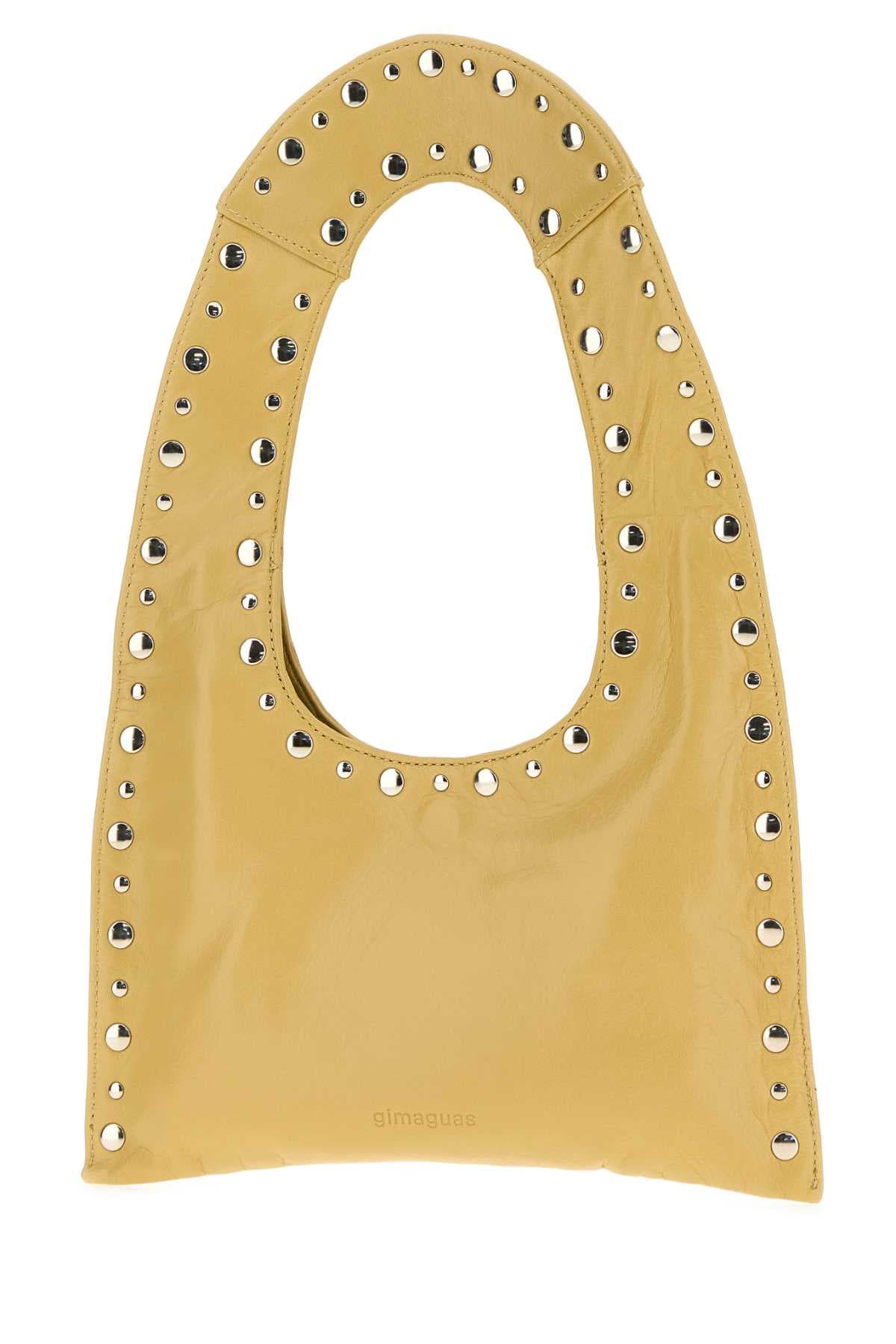 Pastel yellow leather mini Franca handbag - мініатюра 2