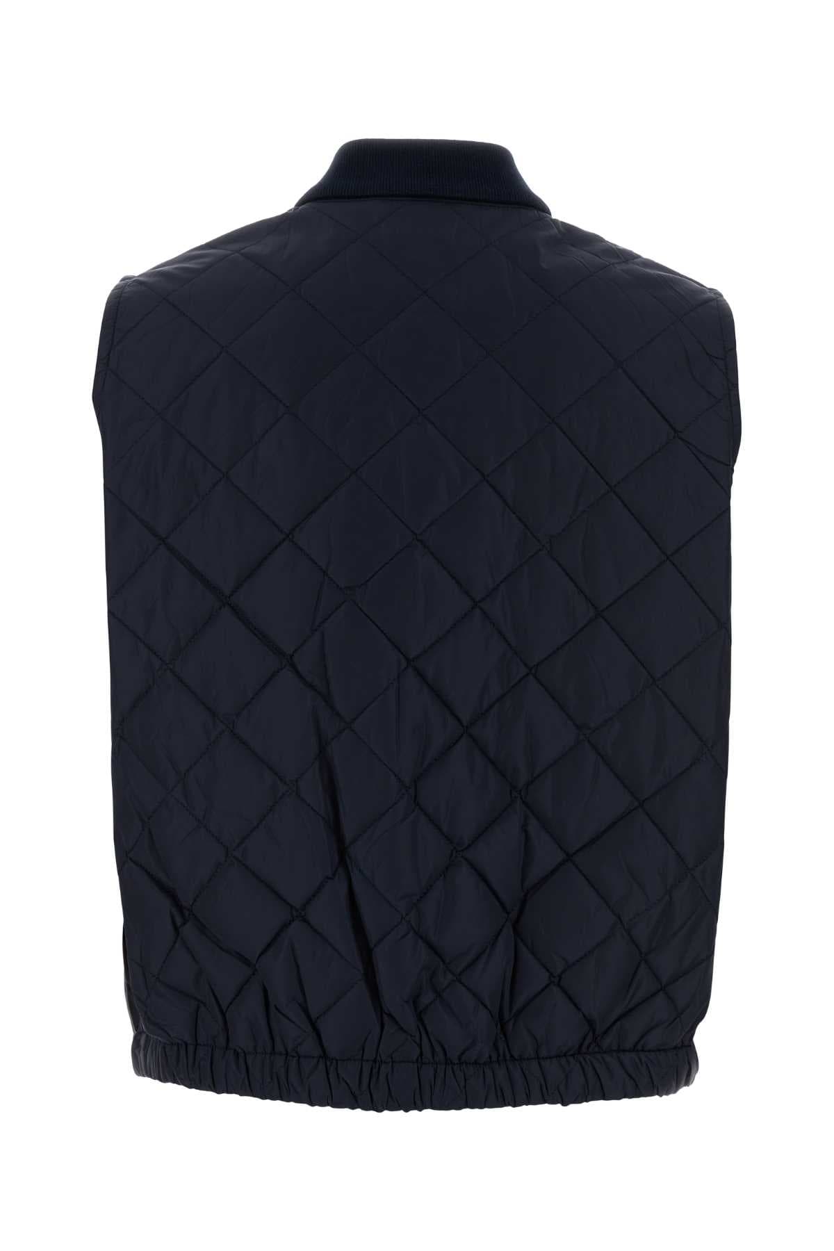 Navy blue Re-Nylon sleeveless jacket - мініатюра 2