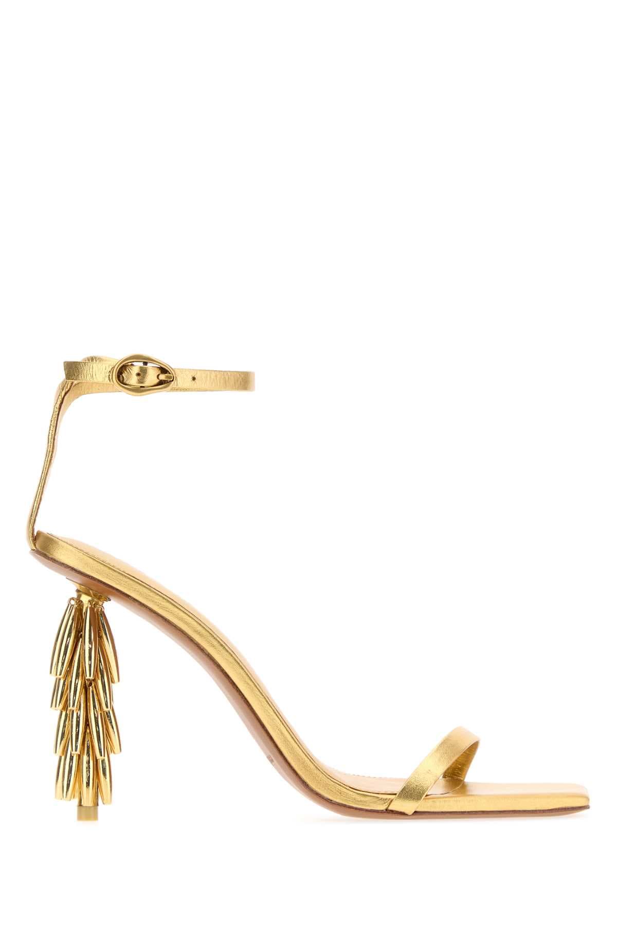 Gold leather Sunella sandals