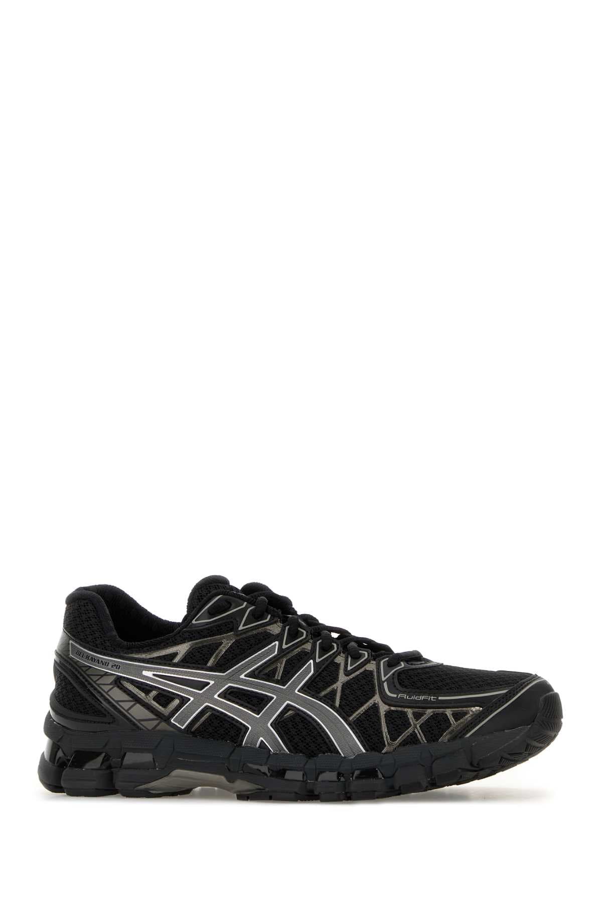 Black mesh and rubber GEL-KAYANO 20 sneakers - мініатюра 2