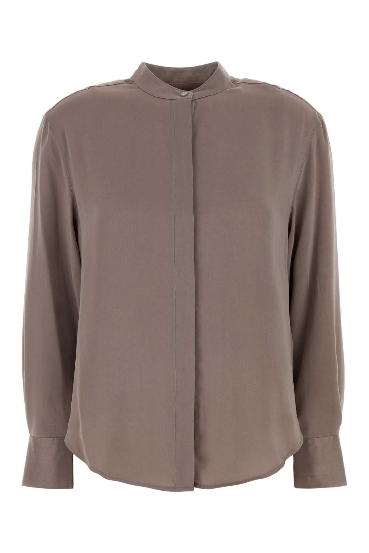 Antiqued pink satin shirt