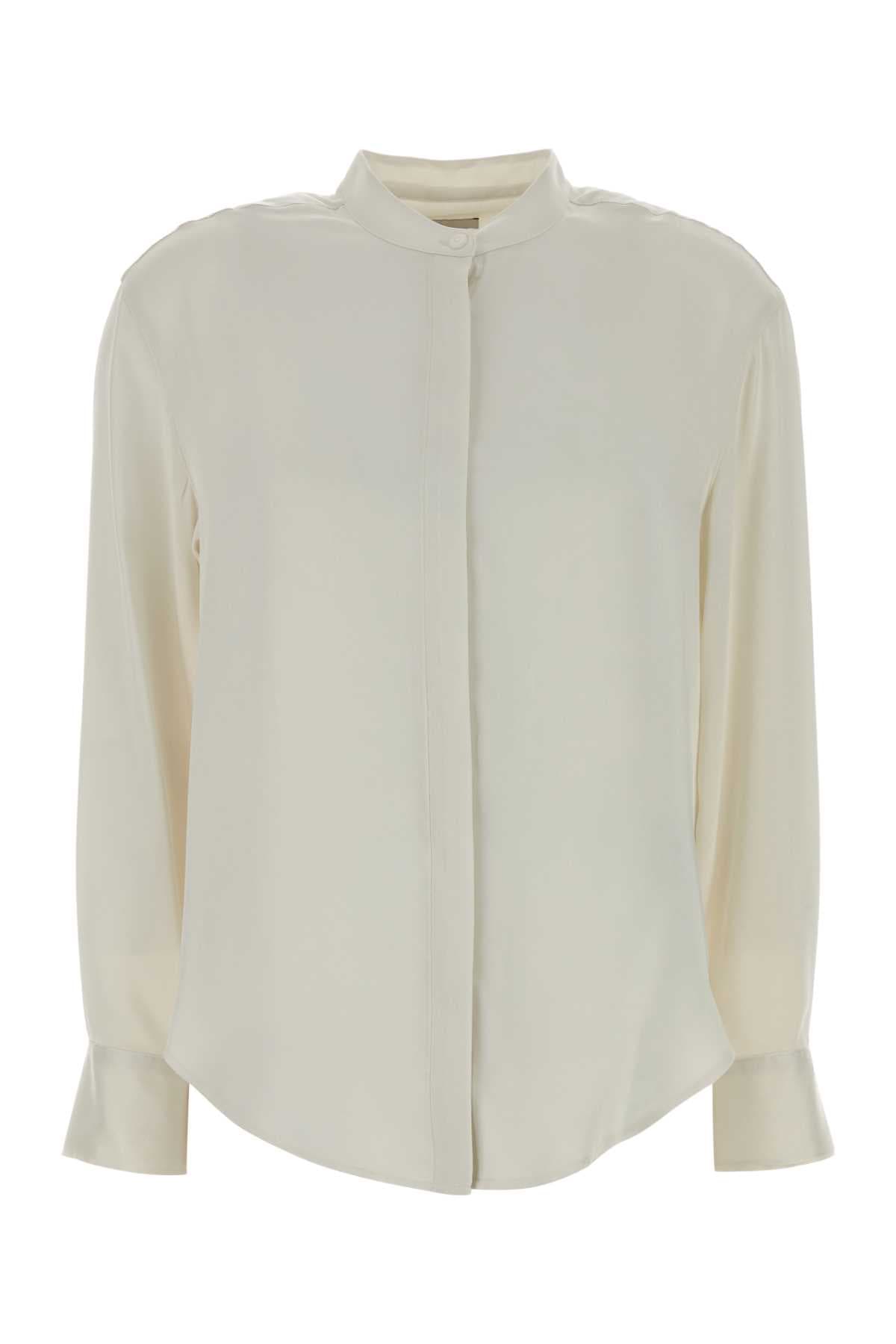 Chalk satin shirt