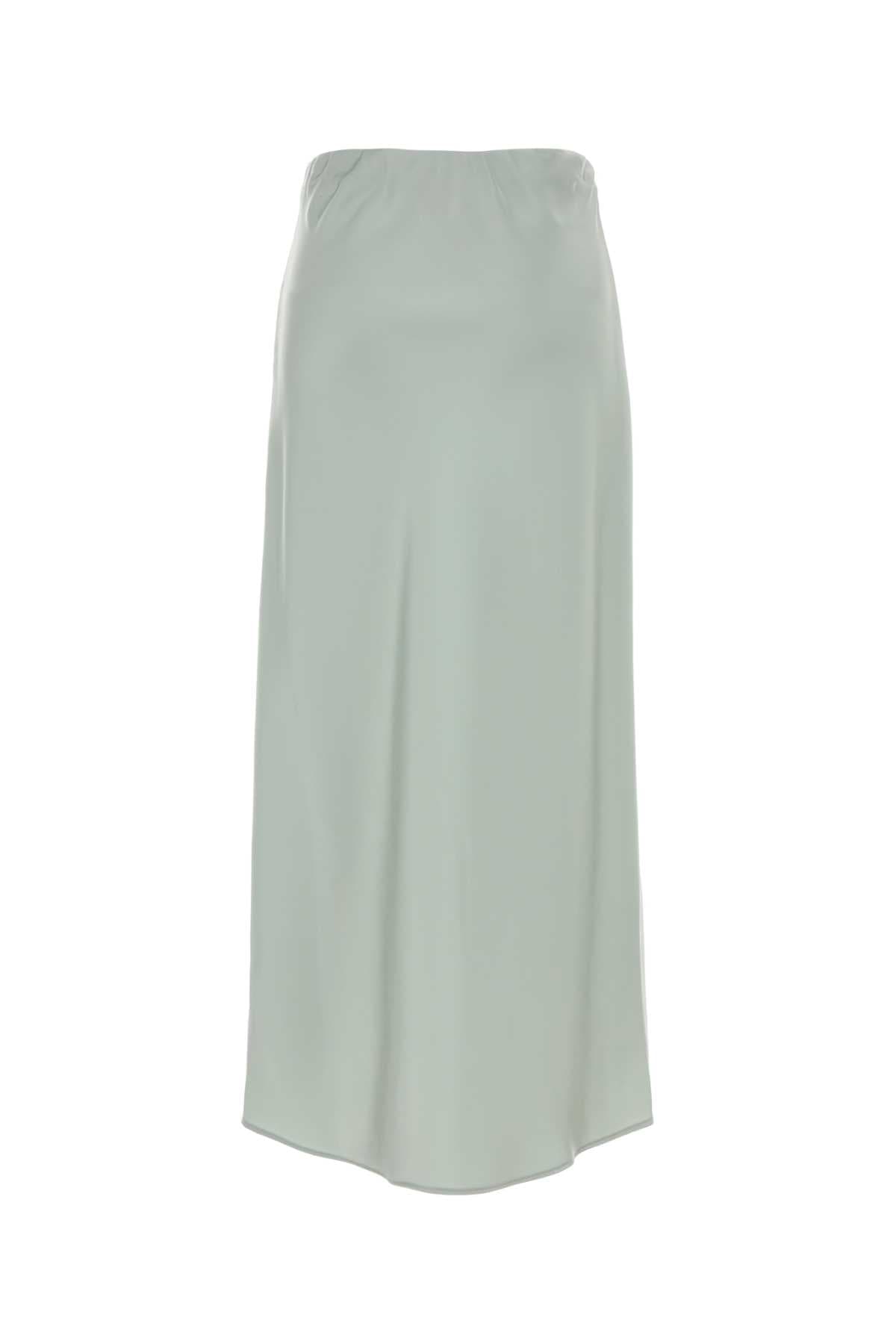 Pastel light-blue satin skirt - мініатюра 2