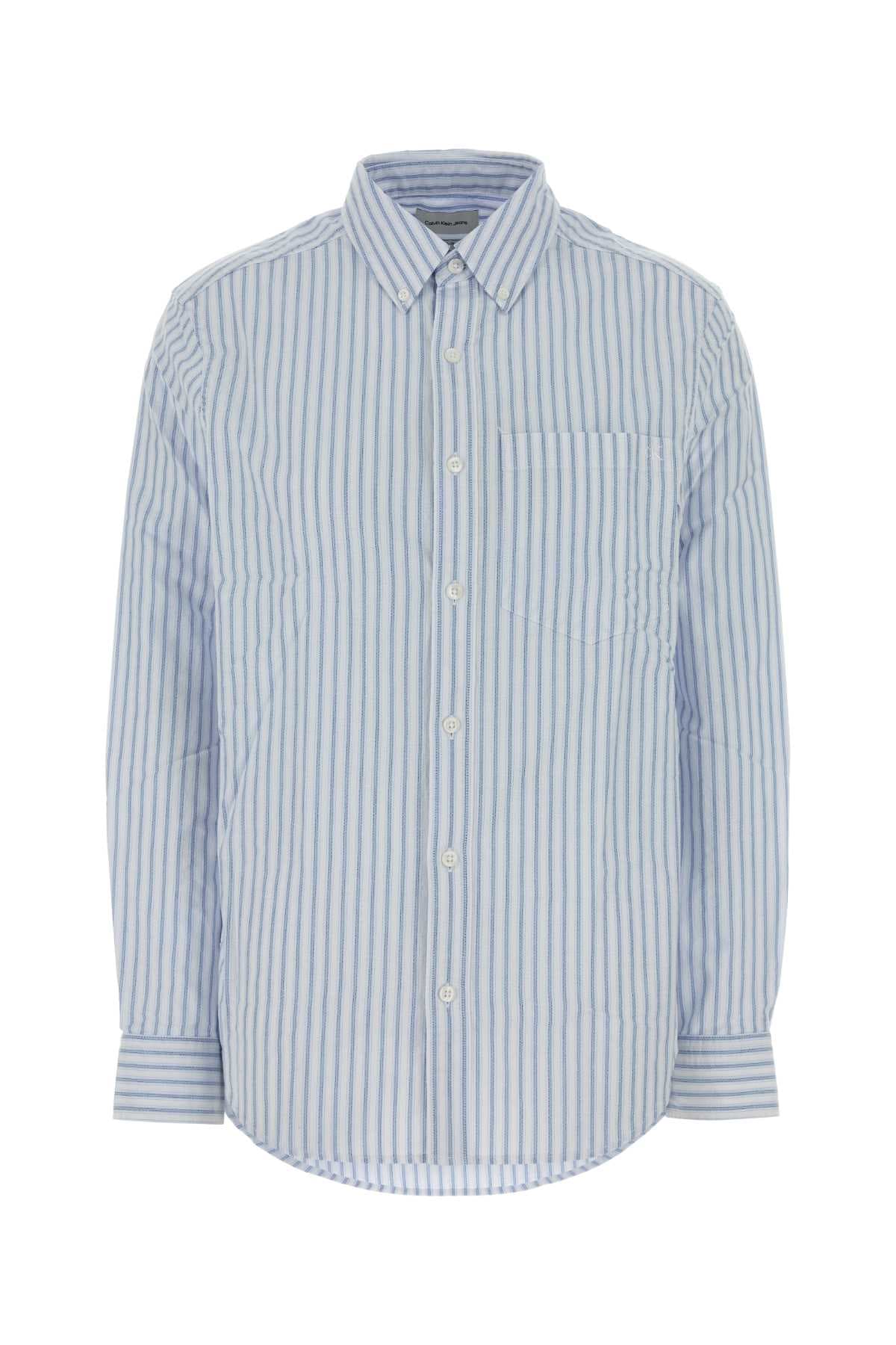 Embroidered stretch oxford shirt