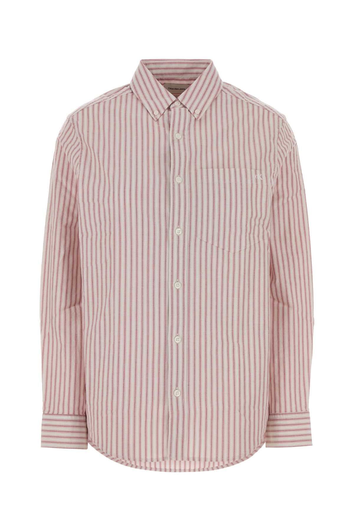 Embroidered stretch oxford shirt