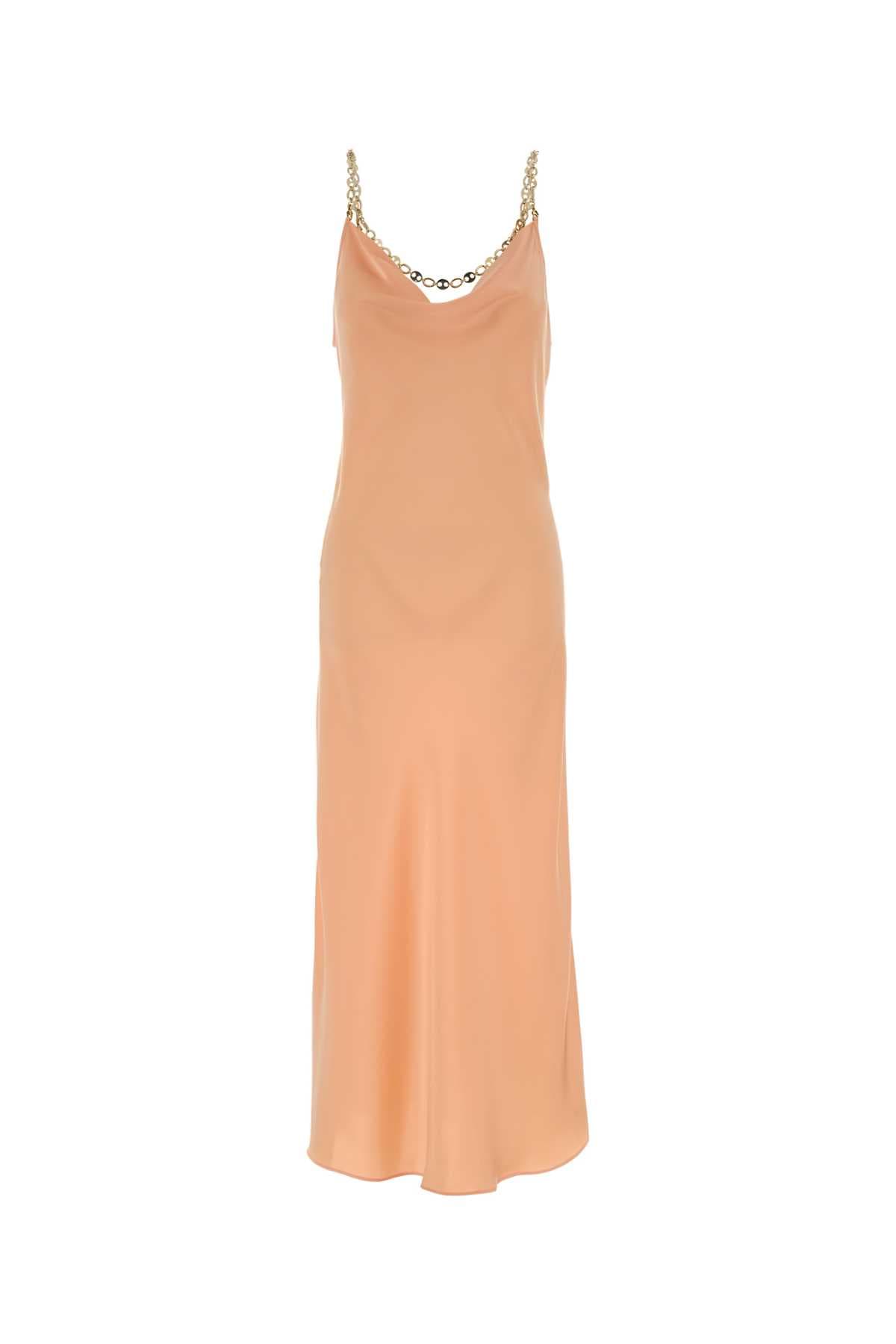 Peach satin dress