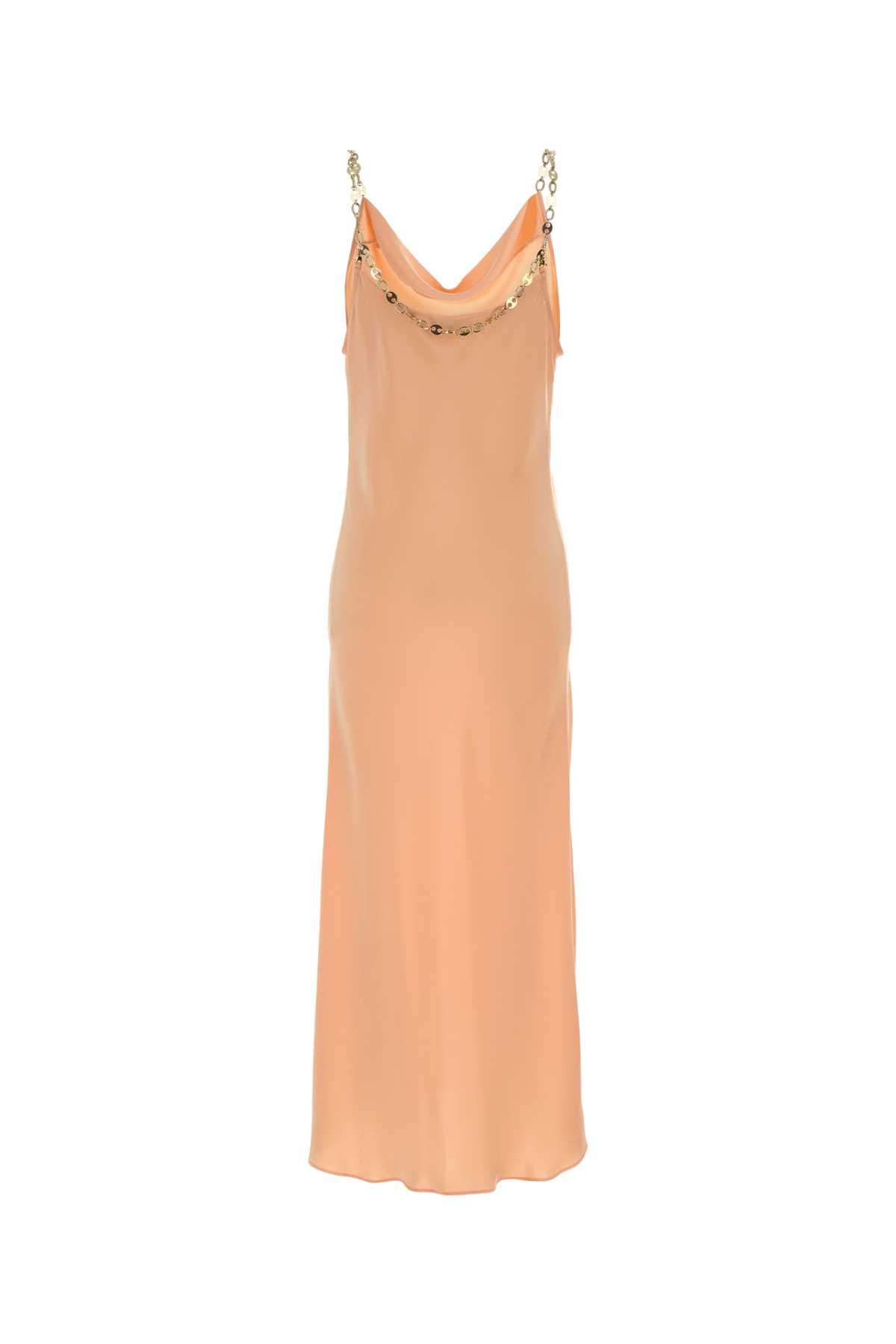 Peach satin dress - мініатюра 2