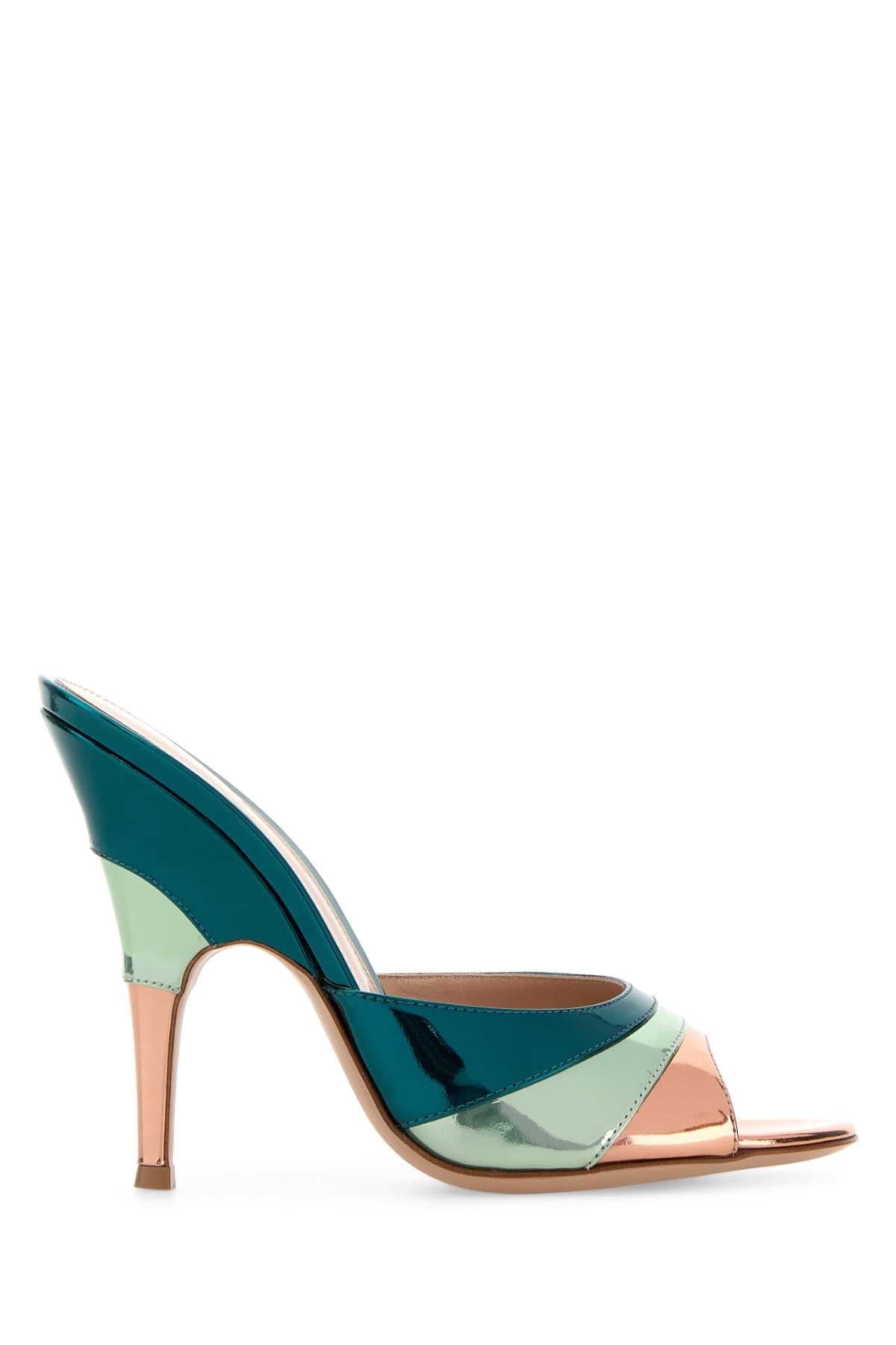 Multicolor leather Marea mules