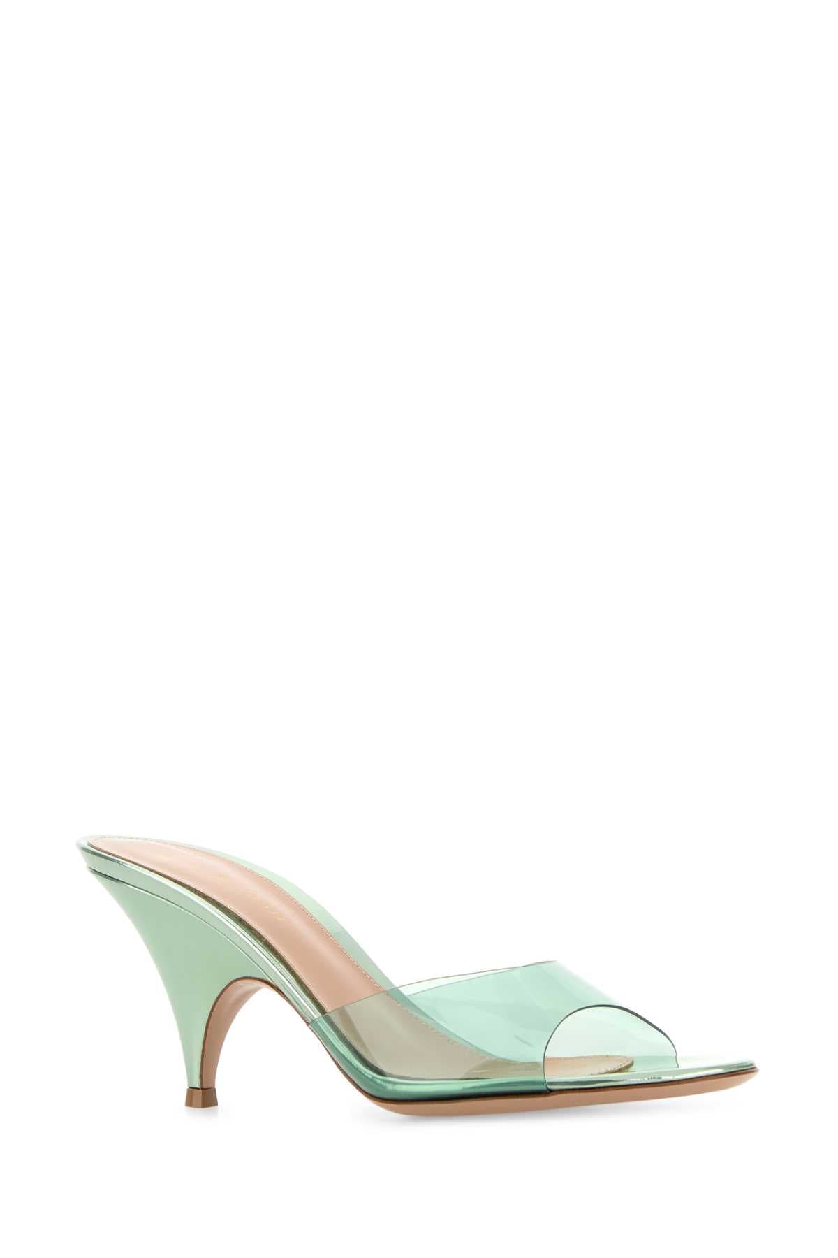 Green PVC Sofia mules - мініатюра 2