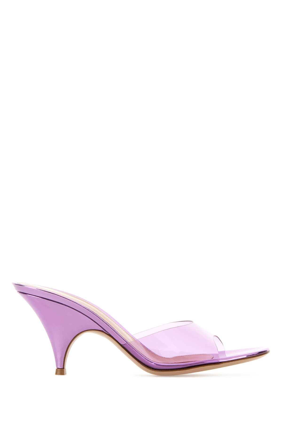 Lilac PVC Sofia mules