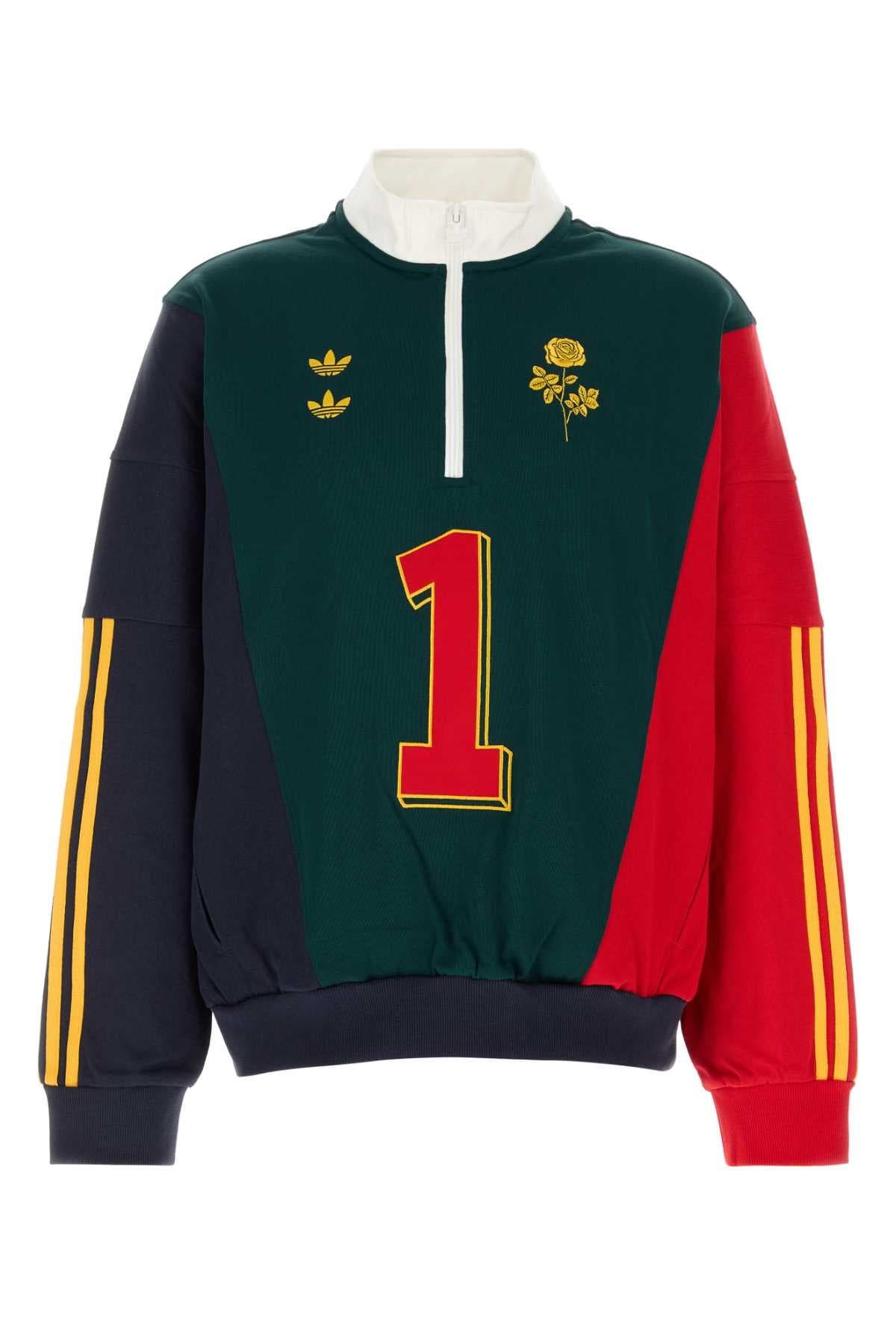 Two-tone cotton blend Adidas by Willy Chavarria Watsonville sweatshirt