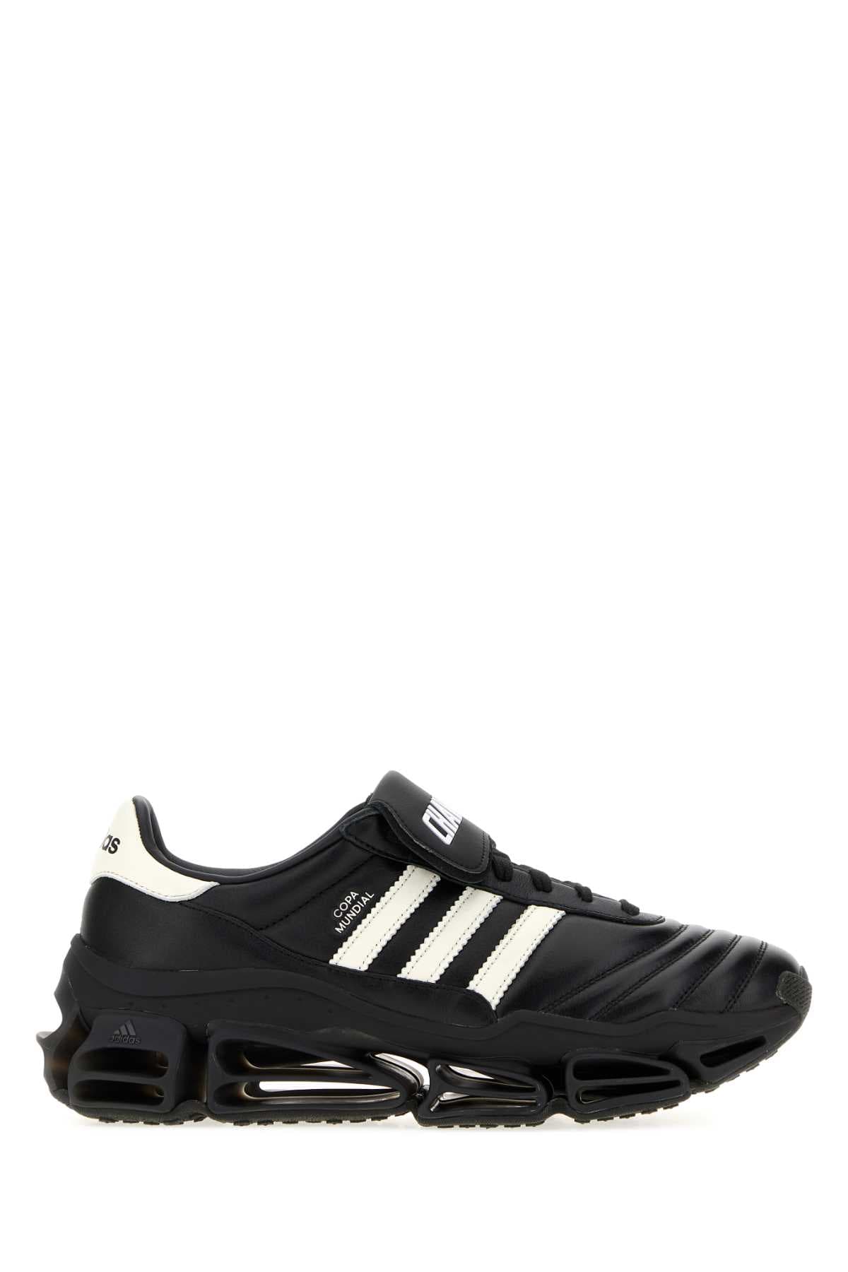 Black leather Adidas by Willy Chavarria Megaride sneakers