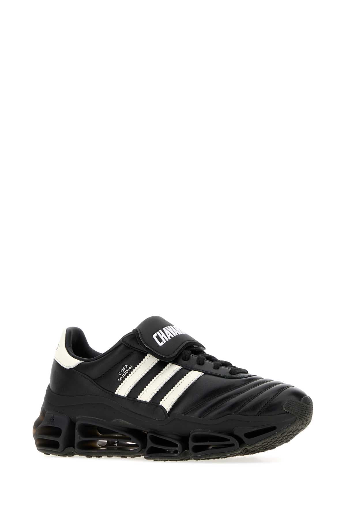 Black leather Adidas by Willy Chavarria Megaride sneakers - мініатюра 2
