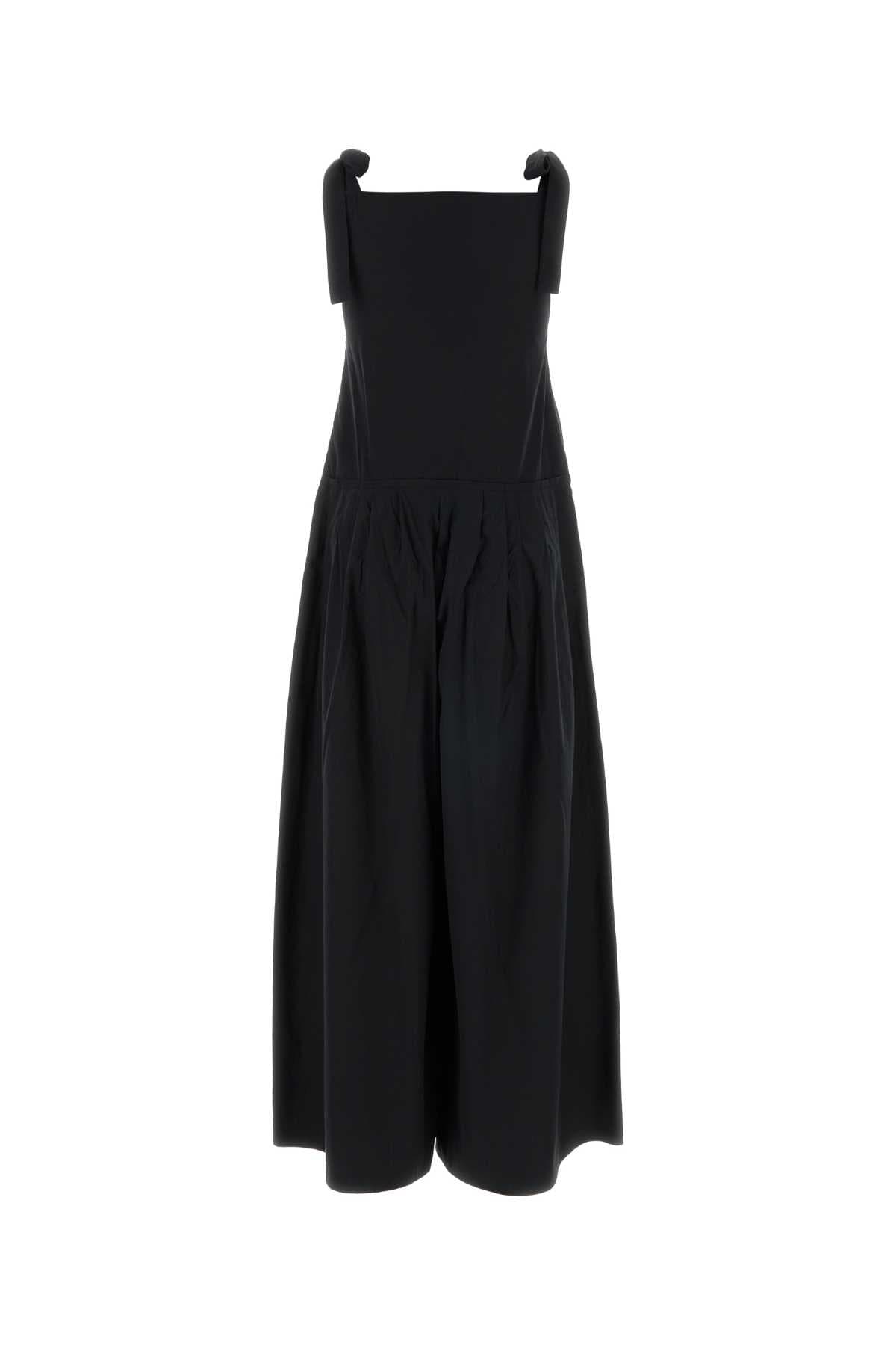 Black poplin Agguati dress - мініатюра 2
