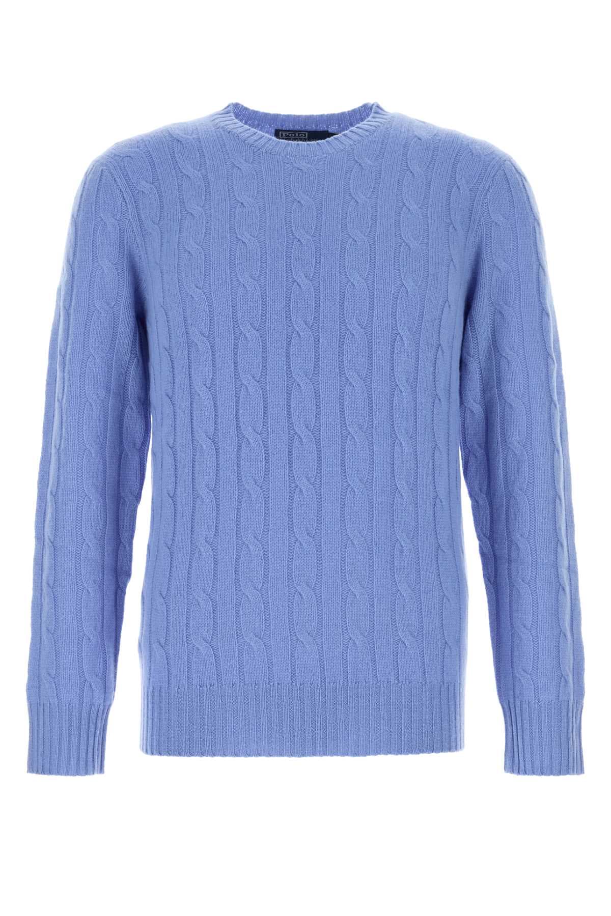 Cerulean blue cashmere sweater