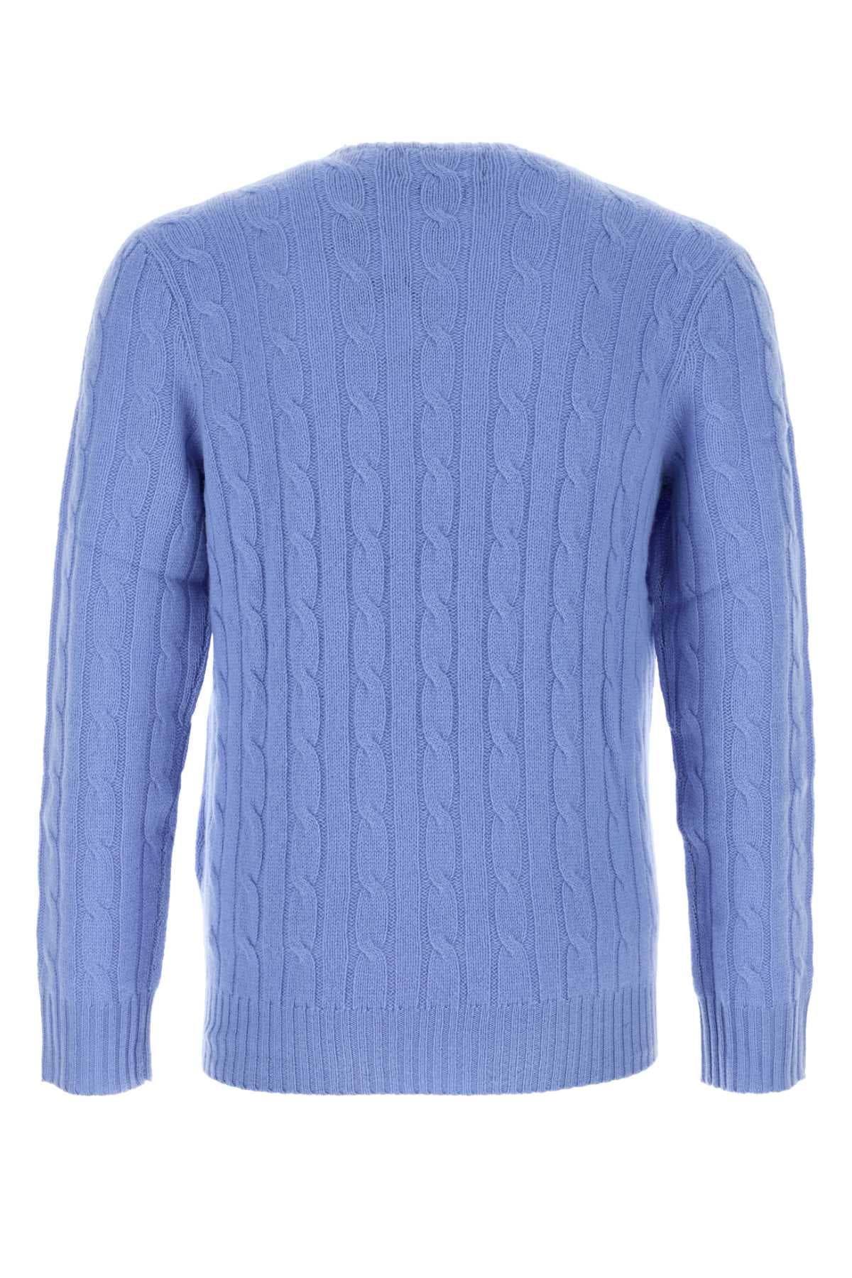 Cerulean blue cashmere sweater - мініатюра 2