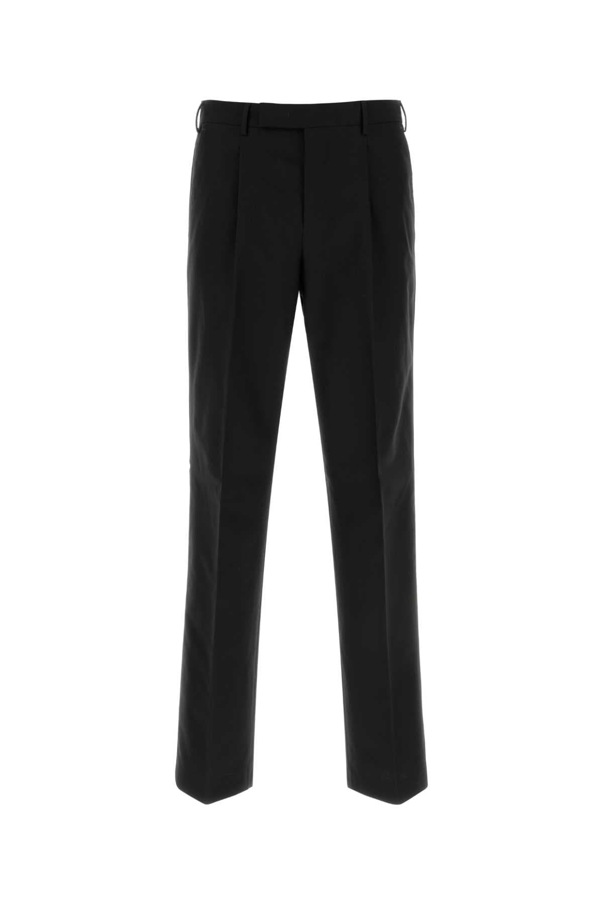Black cotton blend Edge pant
