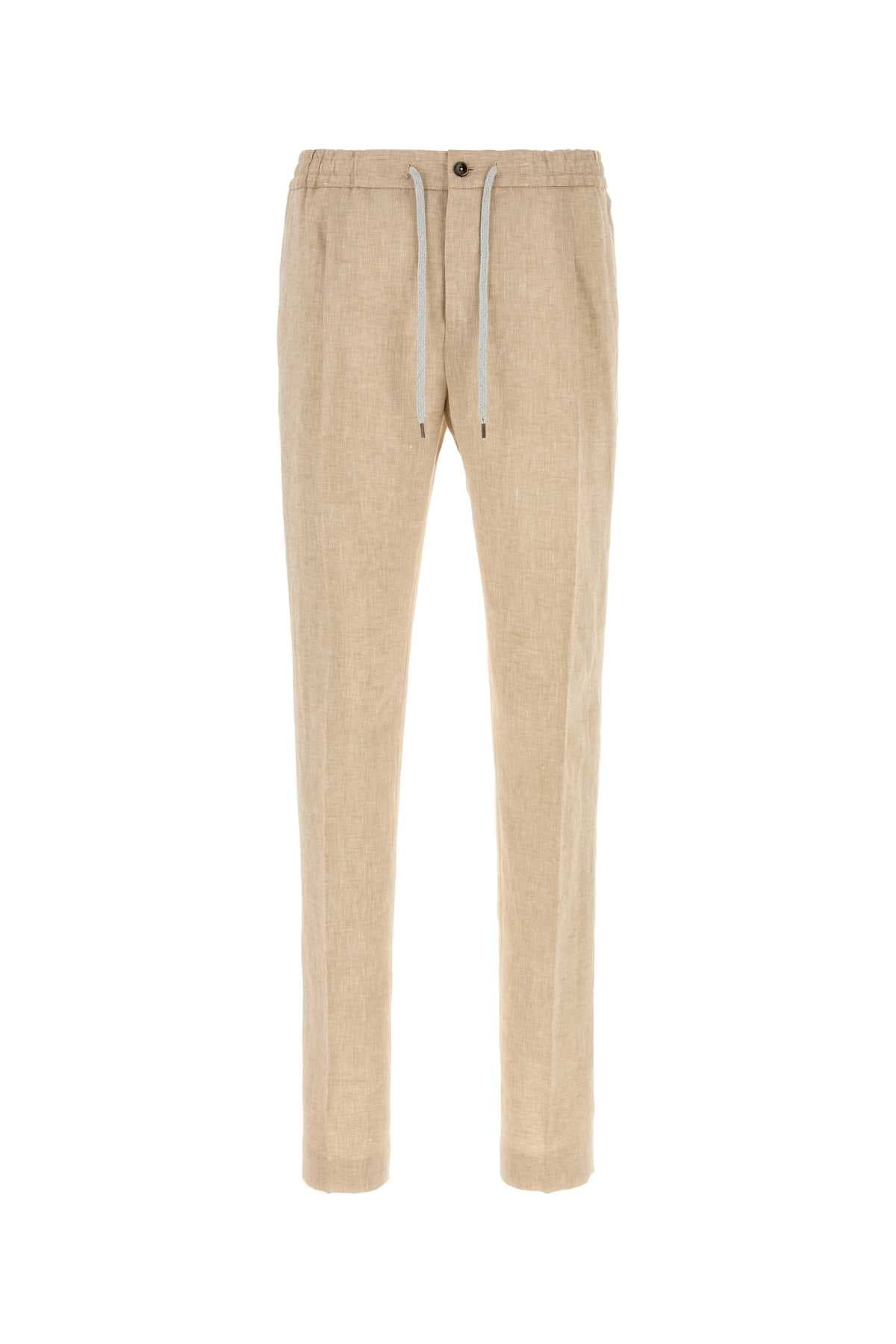 Beige linen pant