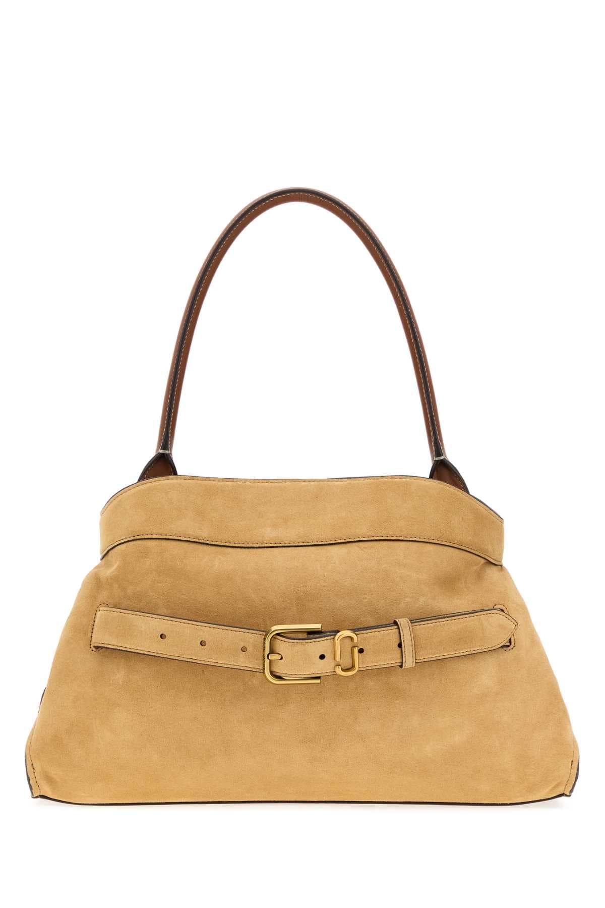 Beige suede The Dakota shoulder bag
