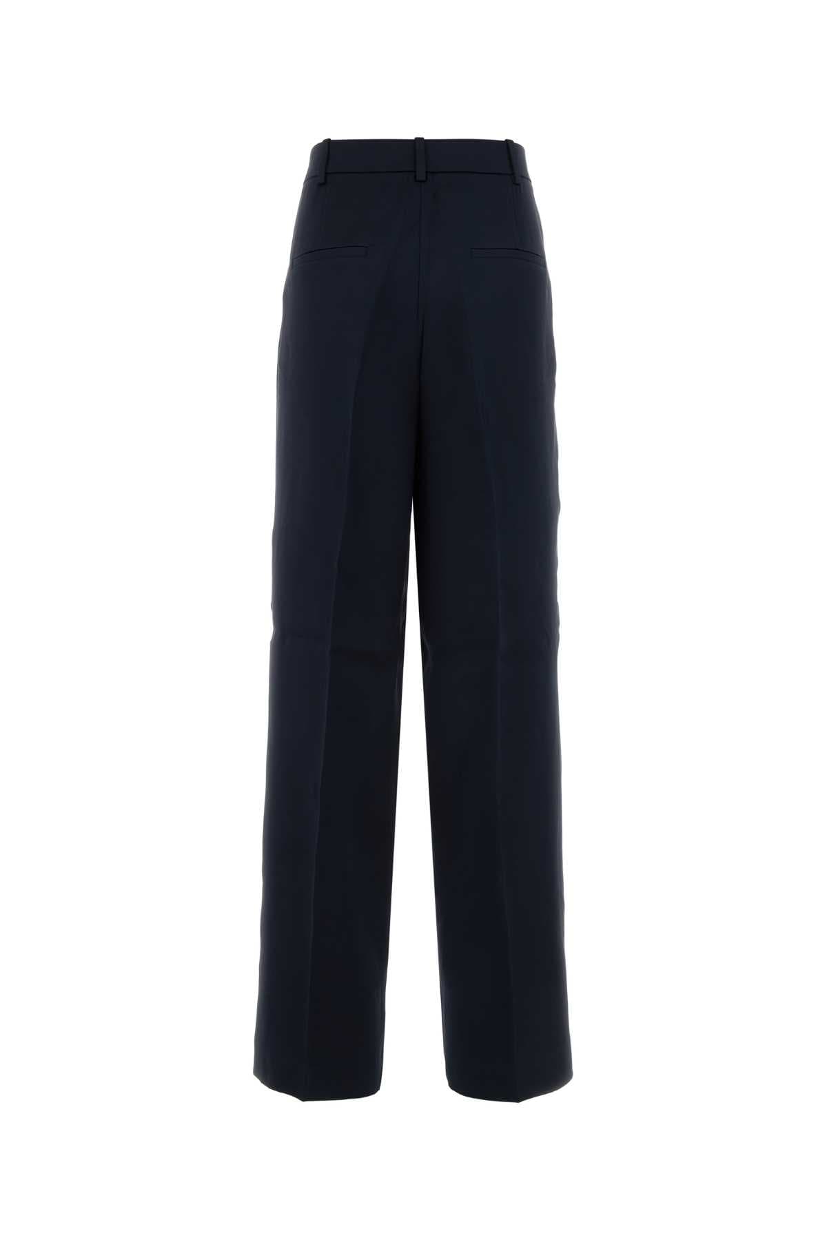 Midnight blue satin wide-leg Trent pant - мініатюра 2