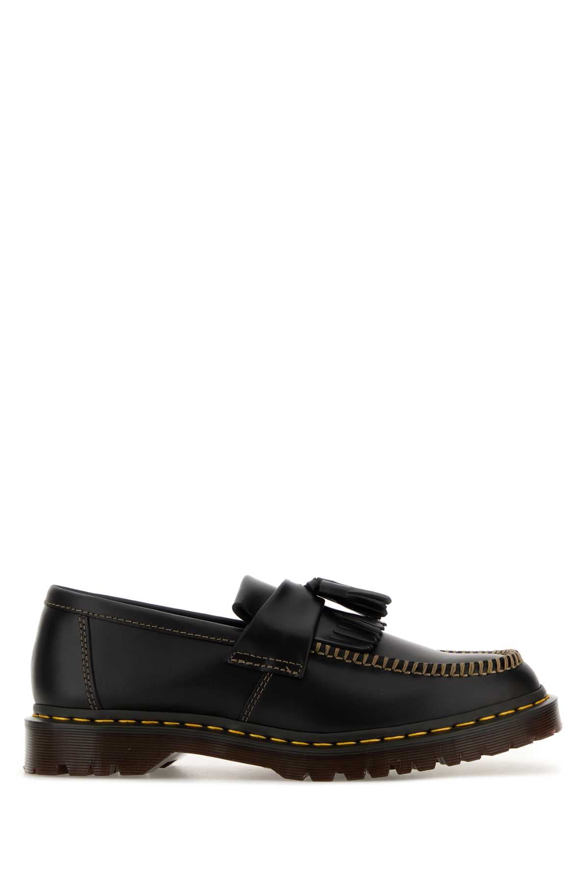 Black leather Adrian Ben loafers